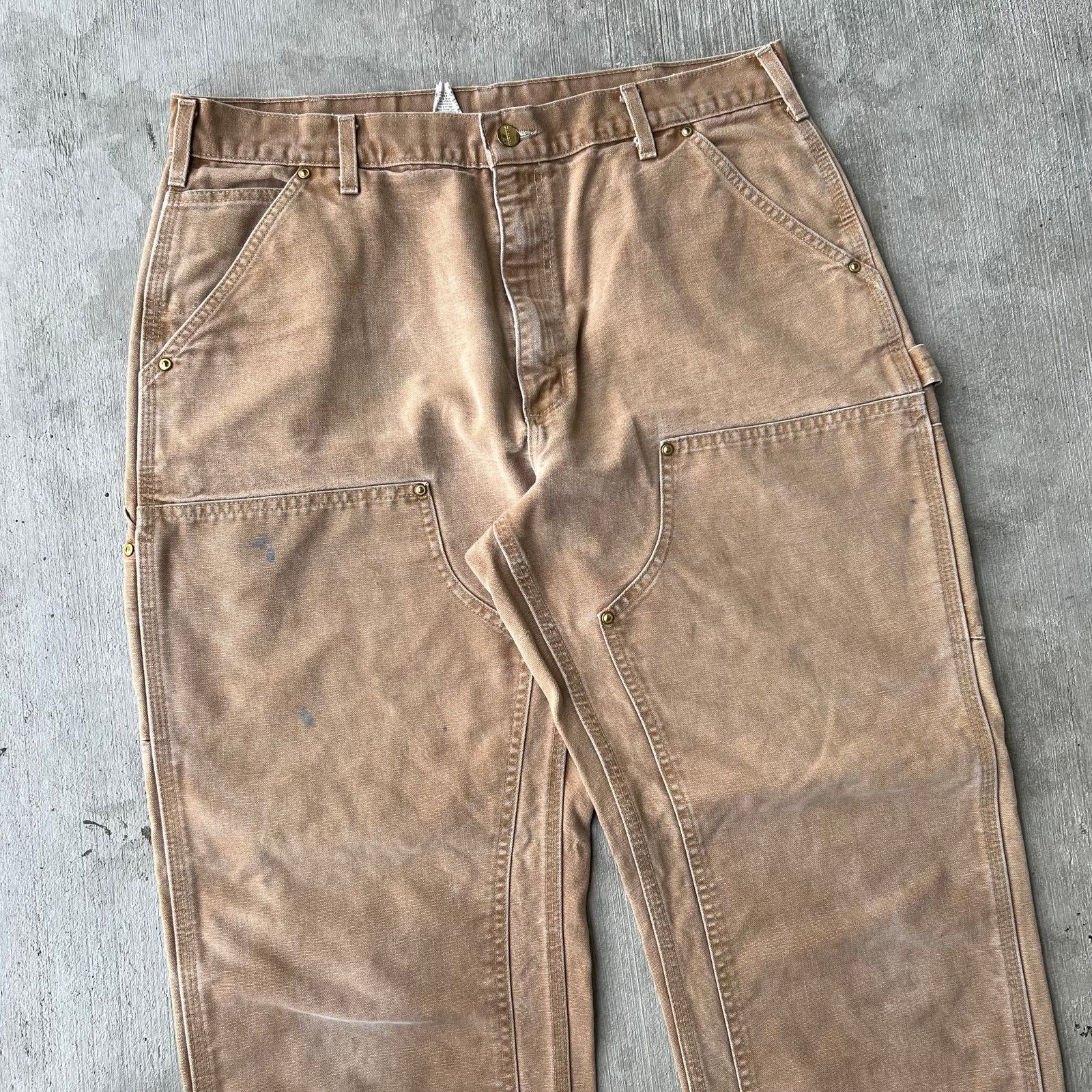 Carhartt × Vintage Carhartt faded brown double knee work wear carpenter pants Size US 34 / EU 50 - 2 Thumbnail
