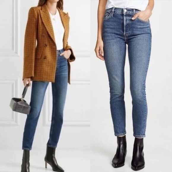Levi's × RE/DONE RE/DONE Levi's High Rise Ankle Crop Jeans - USA 🇺🇸 Size 28" / US 6 / IT 42 - 2 Thumbnail