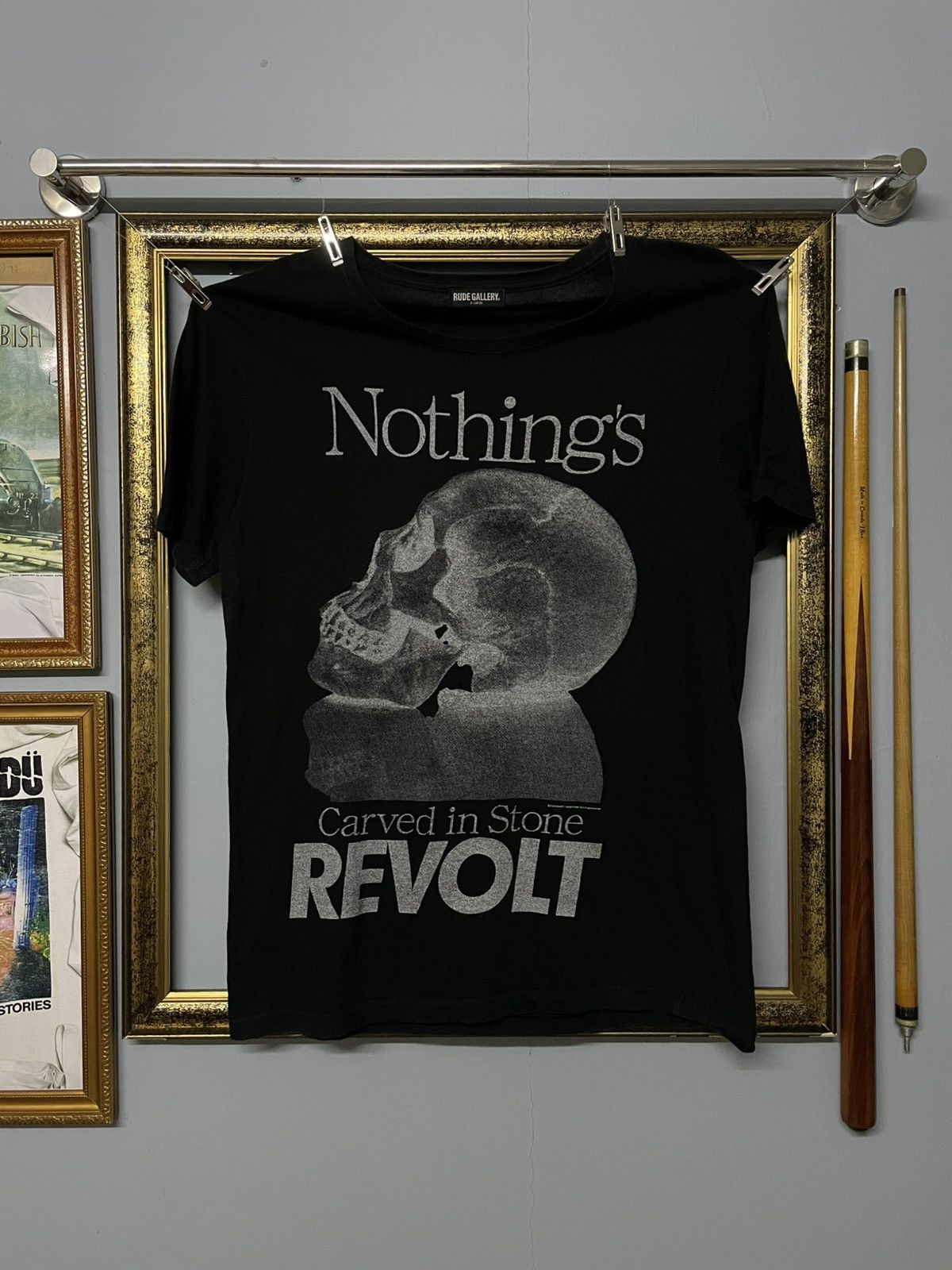 Hysteric Glamour Vintage Japan Designer - Rude Gallery Revolt Skull Tshirt Size US M / EU 48-50 / 2 - 1 Thumbnail