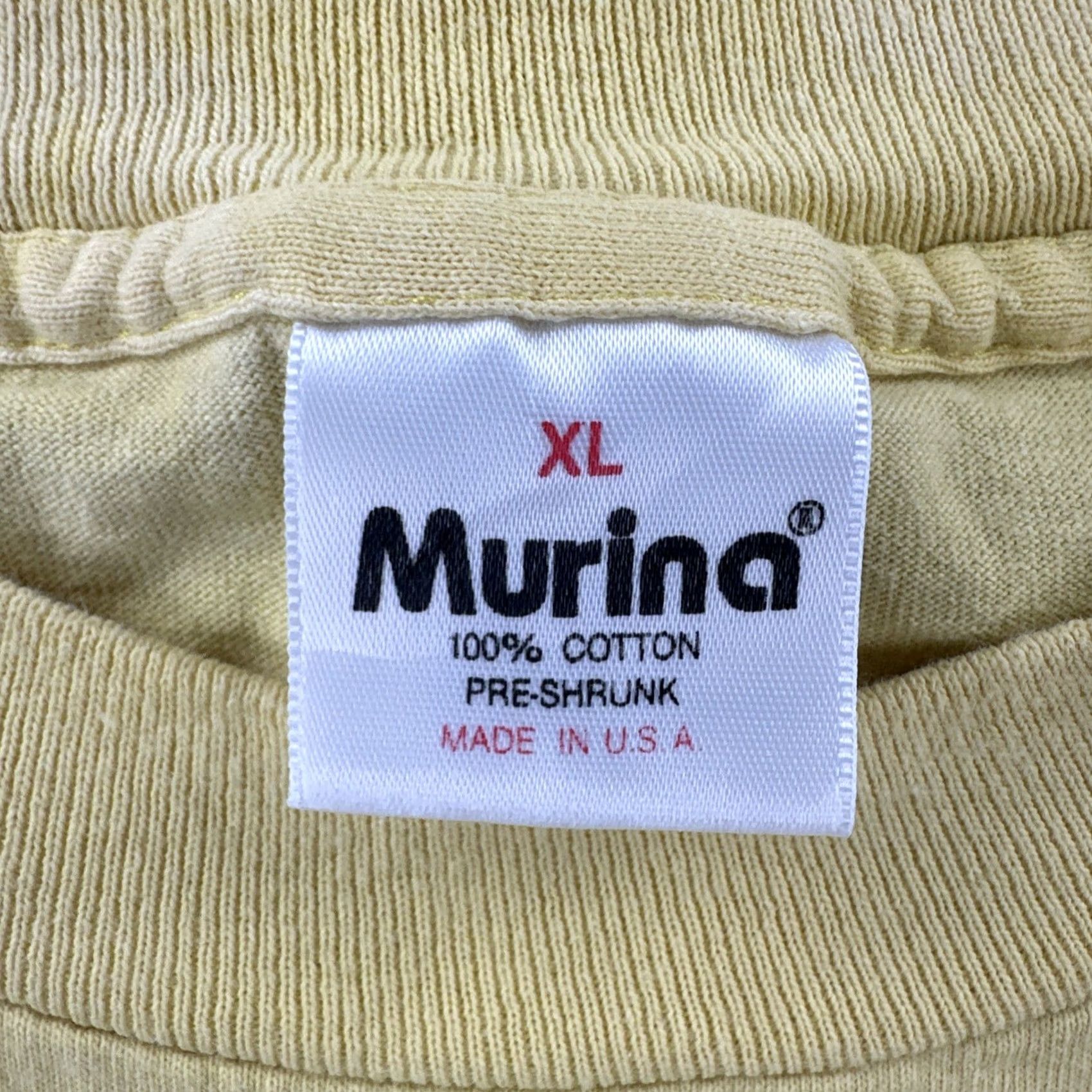 Vintage VINTAGE Murina Mens XL Yellow Stitch USA Made Shirt 1996 Kiss Alive Local Crew Tee Size US XL / EU 56 / 4 - 7 Thumbnail