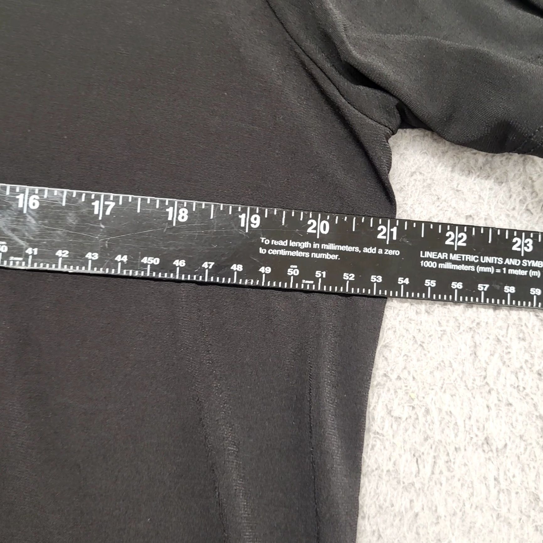 Vintage Espresso Shirt Blouse Women's Large Black Short Sleeves Round Neckline Polyester Tie Bow Size L / US 10 / IT 46 - 7 Thumbnail