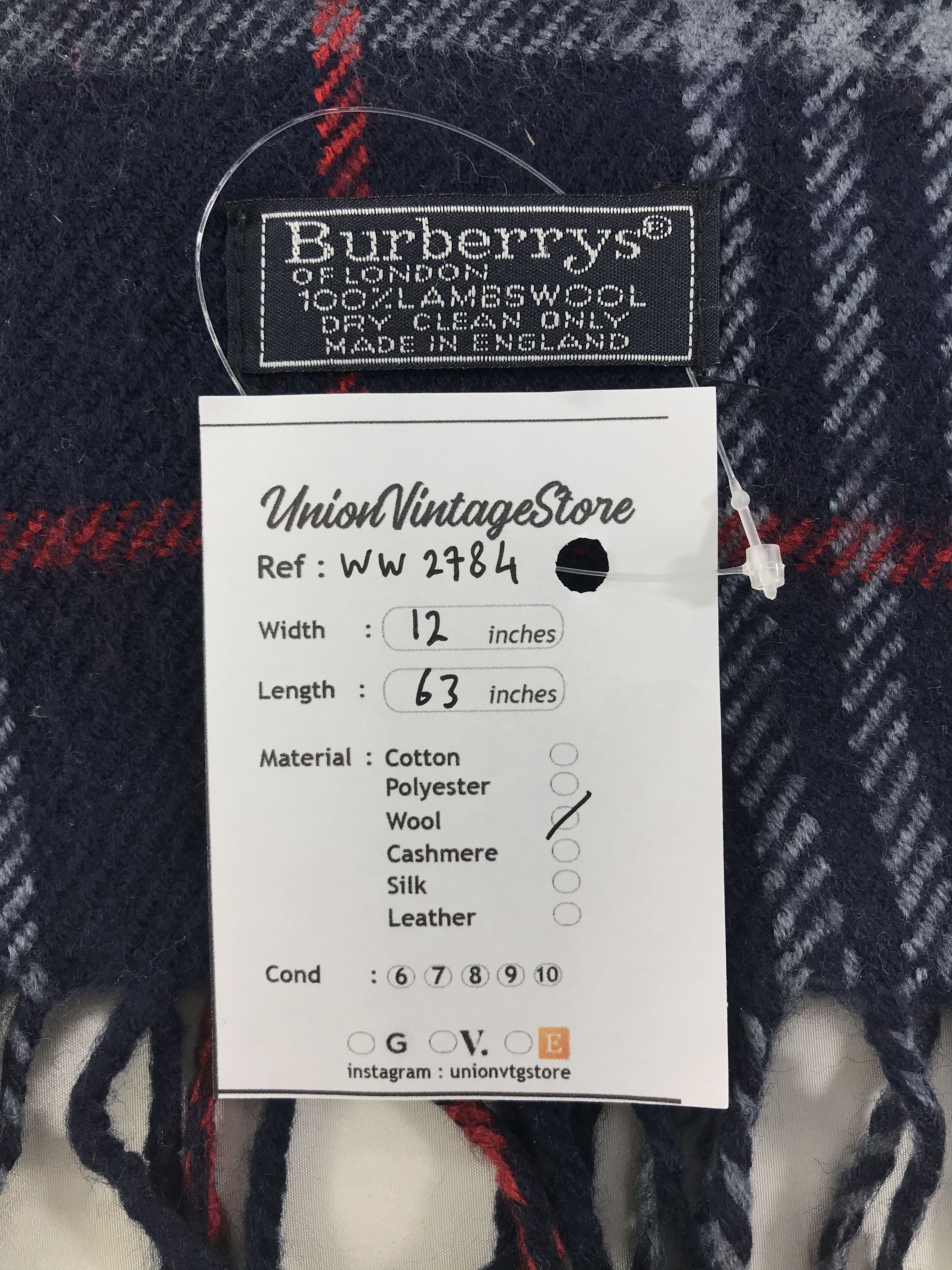 Burberry × Vintage Burberry Scarf / Muffler / Neckwear - WW2784 Size ONE SIZE - 4 Thumbnail
