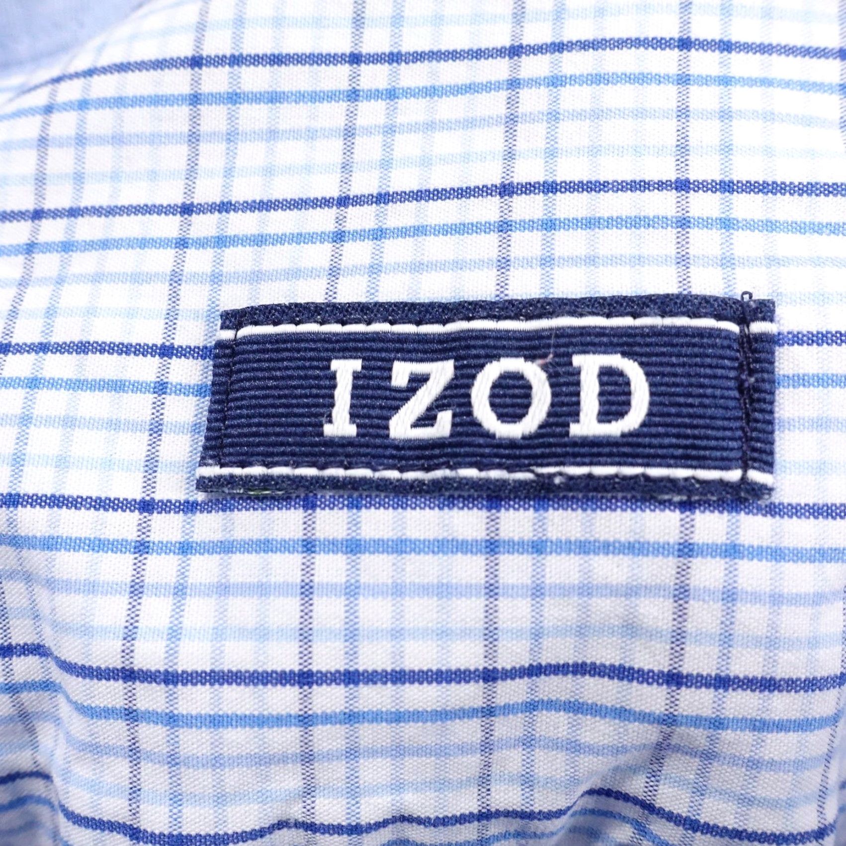 Izod IZOD Shirt Mens Large Blue Check Long Sleeve Button Down Cotton Casual Size US L / EU 52-54 / 3 - 6 Thumbnail