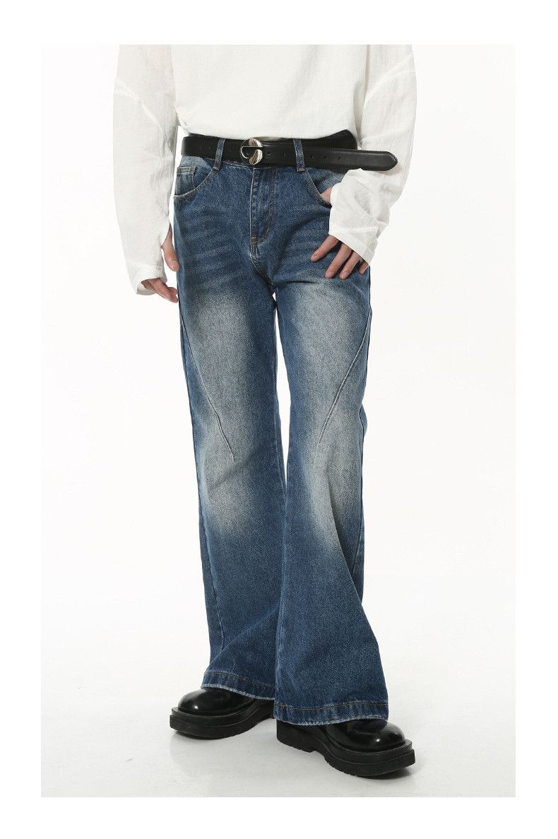 Japanese Brand × Jean Japanese retro slim-fit straight-leg flared jeans Size US 32 / EU 48 - 4 Thumbnail