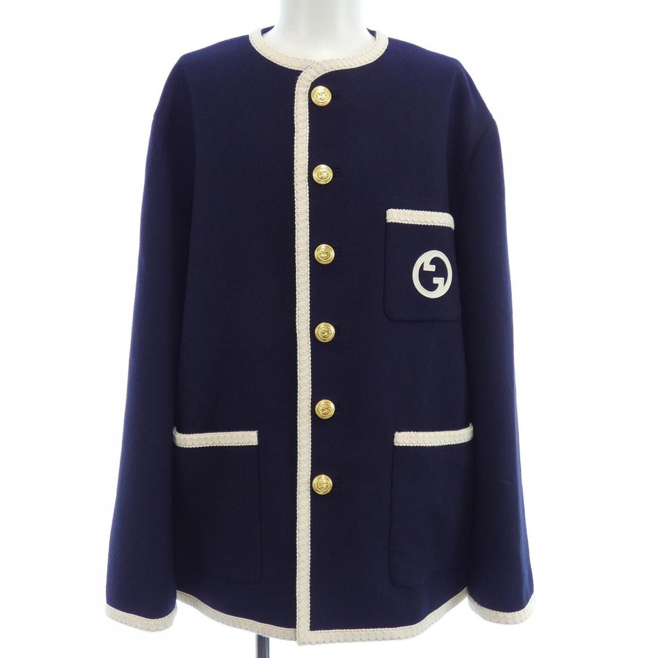 Gucci Gucci Gucci Collarless Jacket Others Outerwear 741095 ZAM2H DUTY FREE for USA Size ONE SIZE - 1 Thumbnail