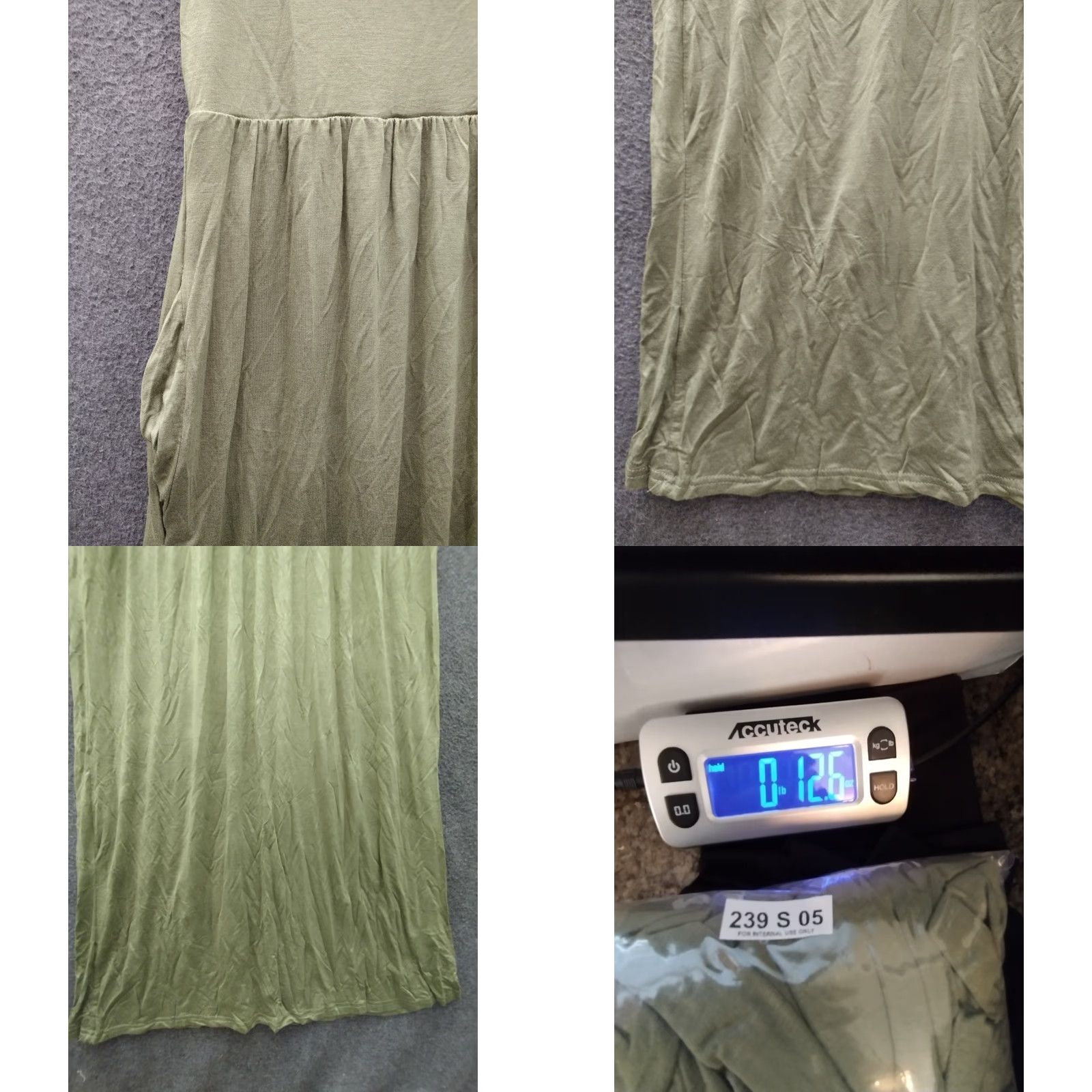 Olive Hount Women's Sleeveless Knee Length Tank Dress Olive Green XL Size XL / US 12-14 / IT 48-50 - 8 Thumbnail