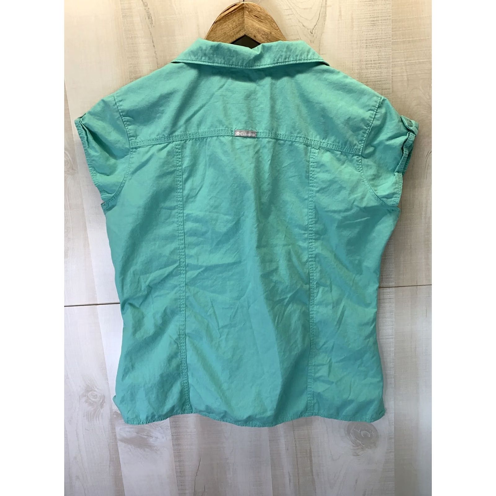 Altea Columbia Shirt Teal Short Sleeve Button Up Women M XS? Not Applicable Size M / US 6-8 / IT 42-44 - 6 Thumbnail