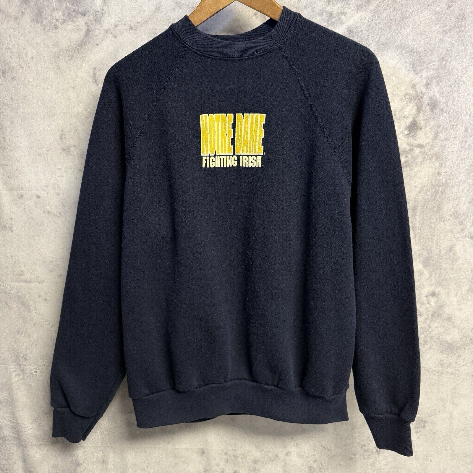 Vintage Vintage 90s Notre Dame Sweatshirt Mens Large Blue Crew Neck Size US L / EU 52-54 / 3 - 2 Thumbnail