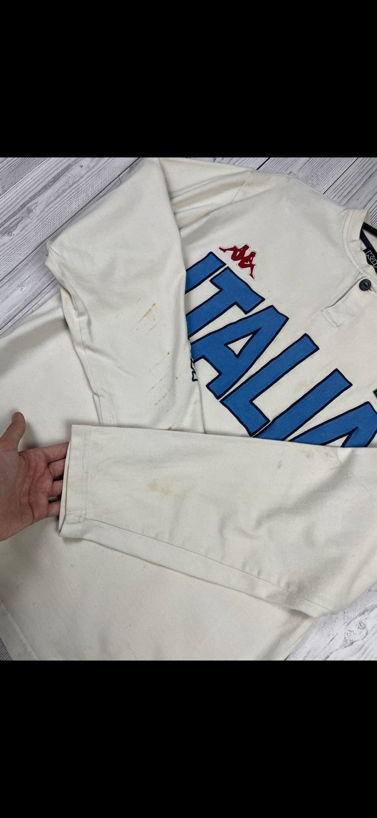 Kappa Vintage kappa Italia soccer long sleeve jersey XL big logo Size US XL / EU 56 / 4 - 7 Thumbnail