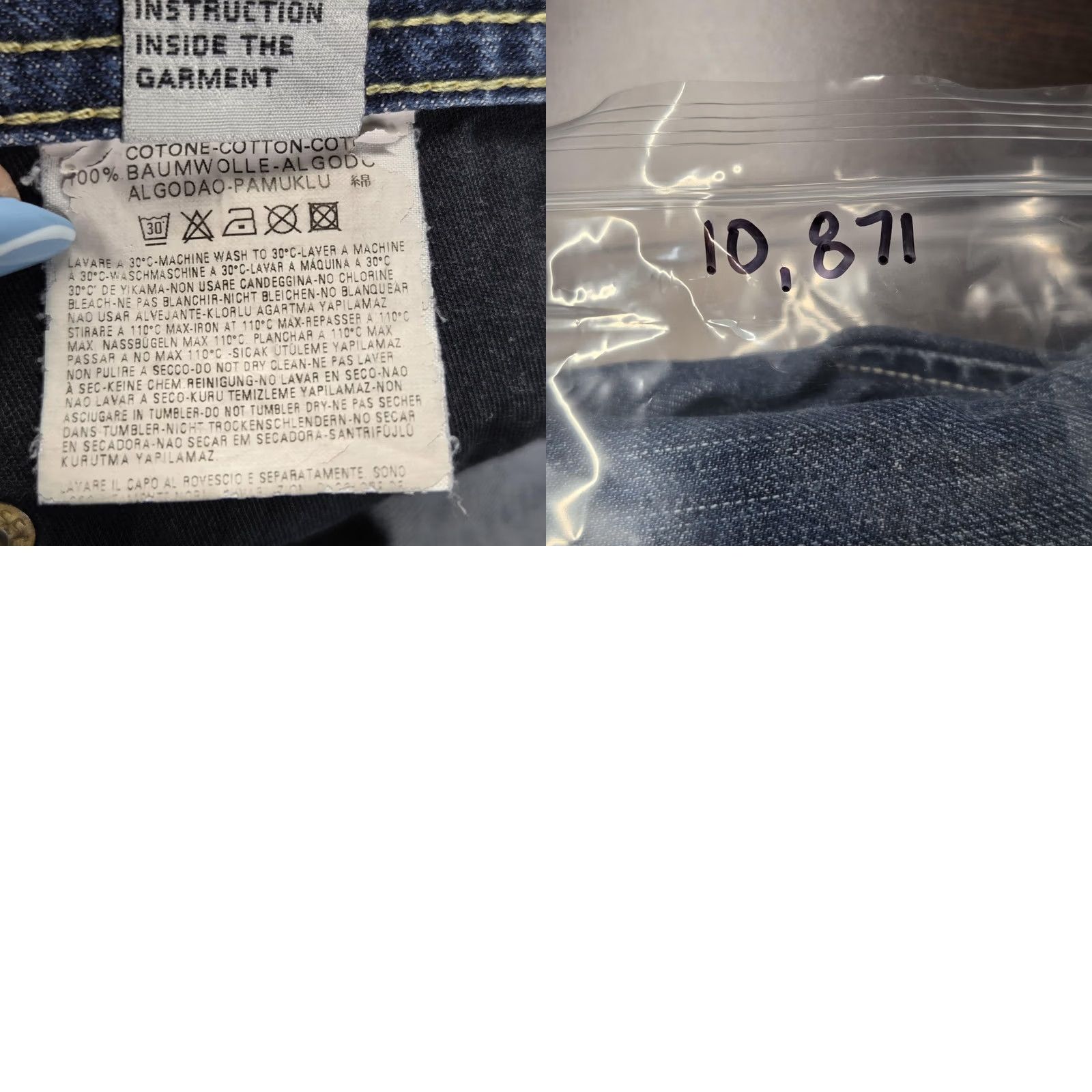 Diesel Diesel Jeans Mens 36x34 Blue Kuratt Relaxed Straight Button Fly Made Italy 0082H Size US 36 / EU 52 - 11 Thumbnail
