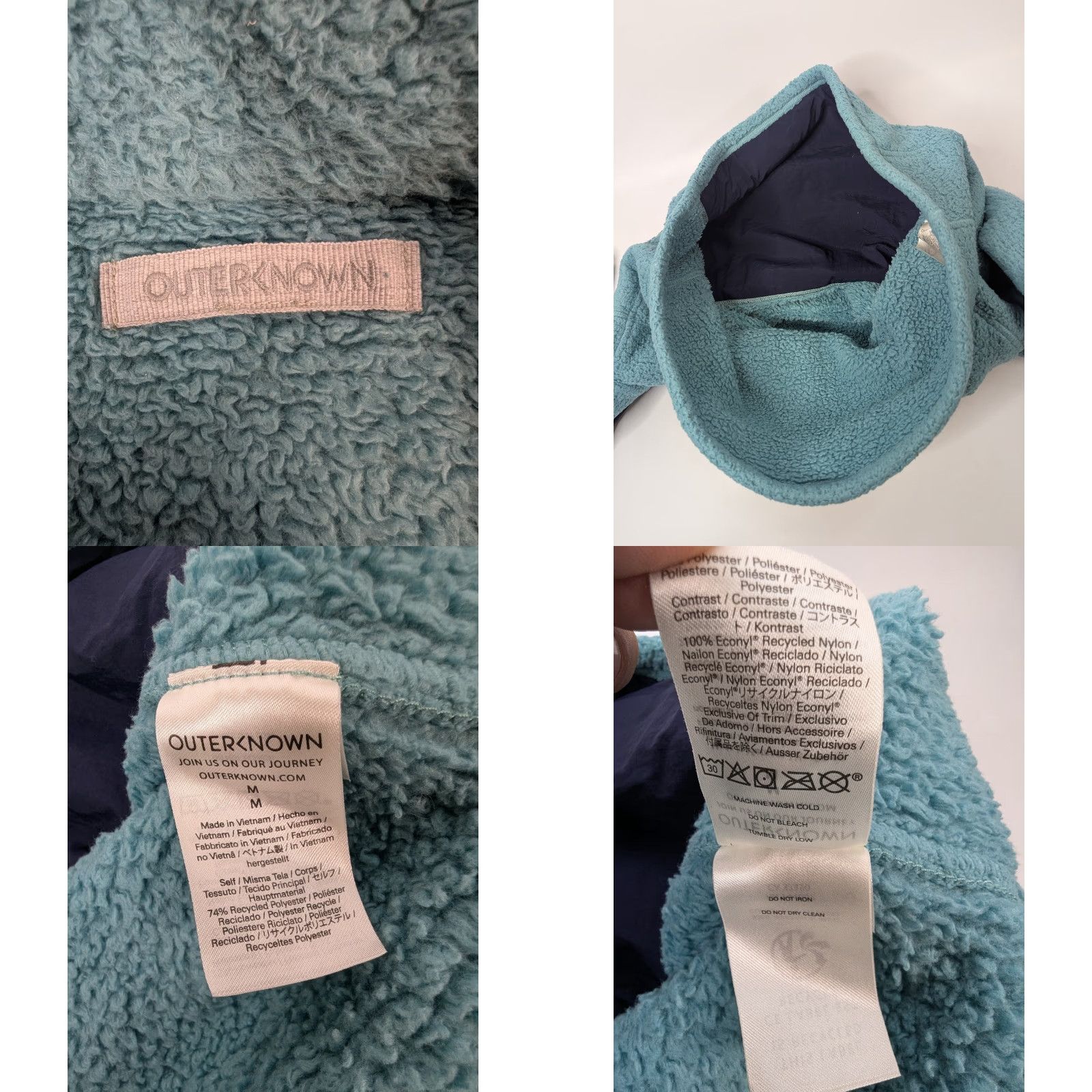 Outerknown Outerknown Skyline 1/4 Zip Sweater Men's M Blue Fleece Pullover Size US M / EU 48-50 / 2 - 8 Thumbnail