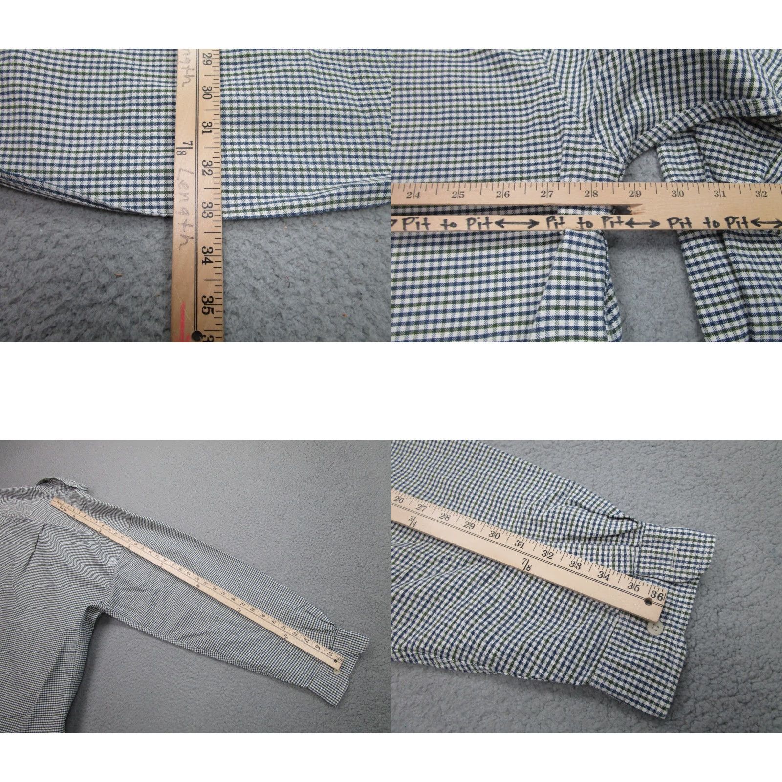 Abercrombie & Fitch VINTAGE Abercrombie & Fitch Shirt Mens XL Blue Green Oversized y2k 2000s Button-Up Collared Long Sleeve Check Cotton Size US XL / EU 56 / 4 - 8 Thumbnail