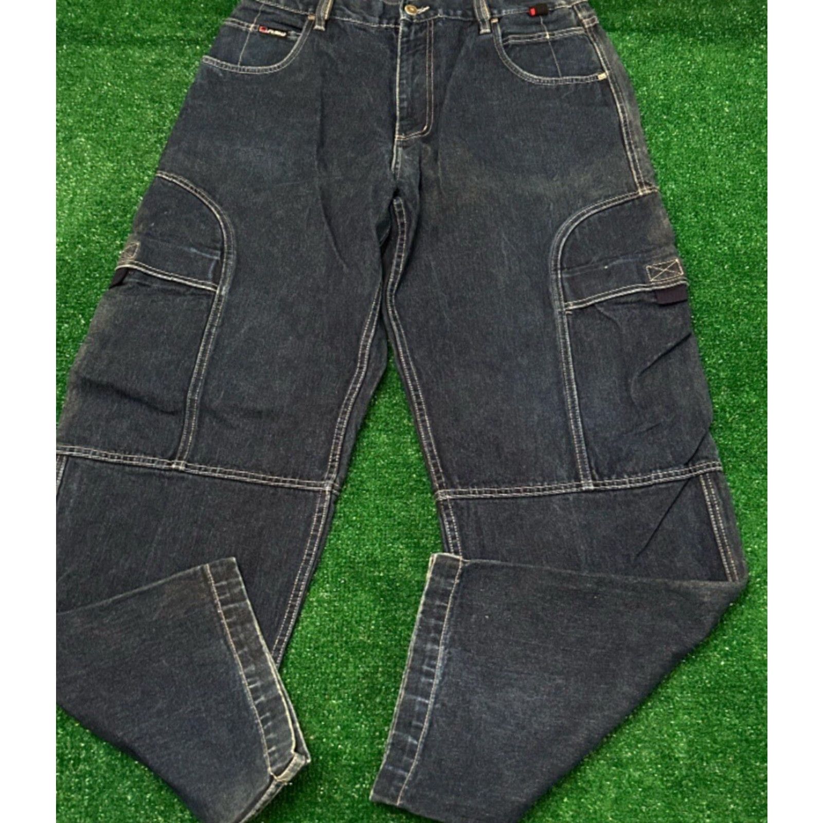 Fubu VINTAGE FUBU Baggy Jeans Skater Grunge Hip Hop VTG Mens 34 34x34 Denim Blue Wide-Leg Relaxed 1990s 2000s Mens Size US 34 / EU 50 - 3 Thumbnail
