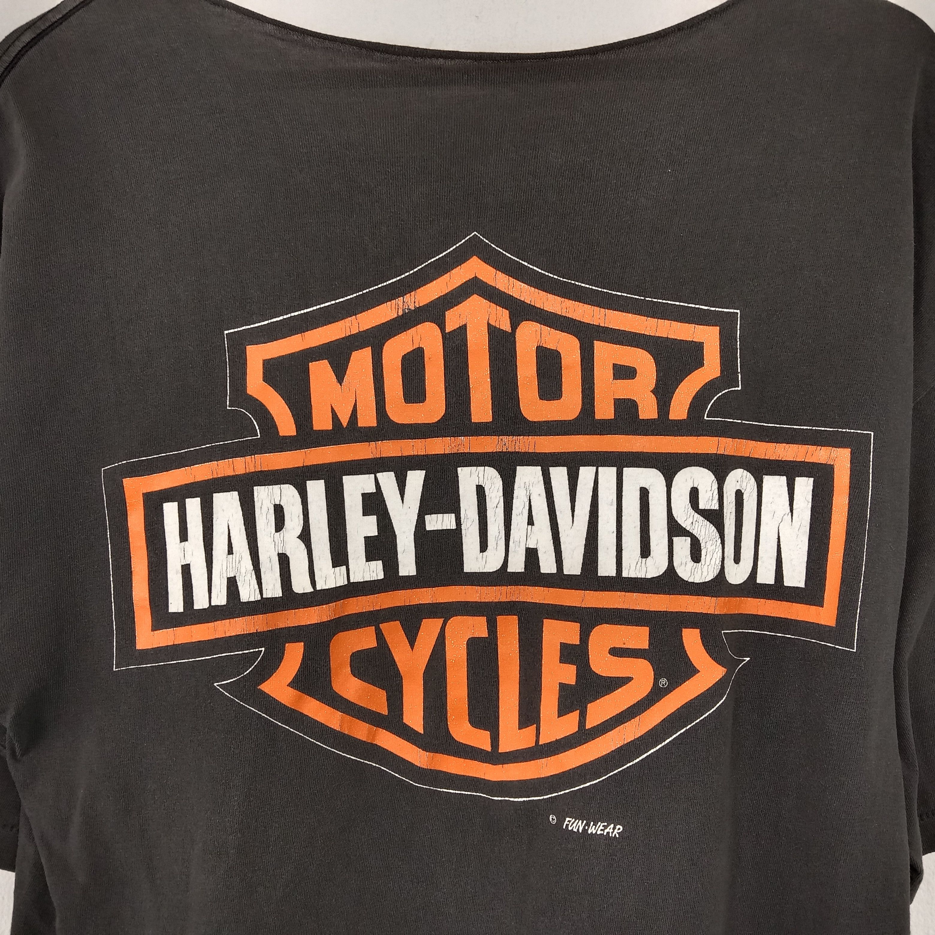 Harley Davidson × Vintage × Warner Bros Vintage 90's Harley Davidson X Warner Bros Distressed Tshirt Size US L / EU 52-54 / 3 - 4 Thumbnail