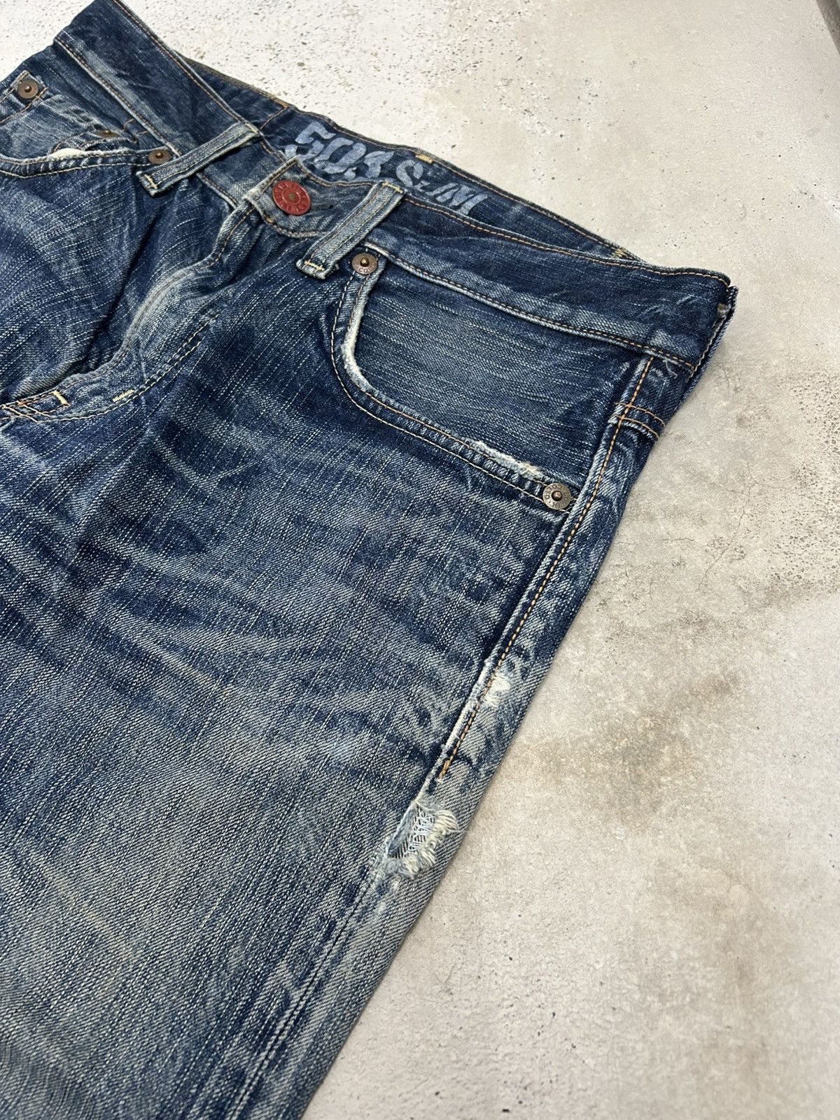 Le Grande Bleu (L.G.B.) Vintage Edwin Japan 503 Blue Trip Slim Whisker Washed Size US 32 / EU 48 - 10 Thumbnail