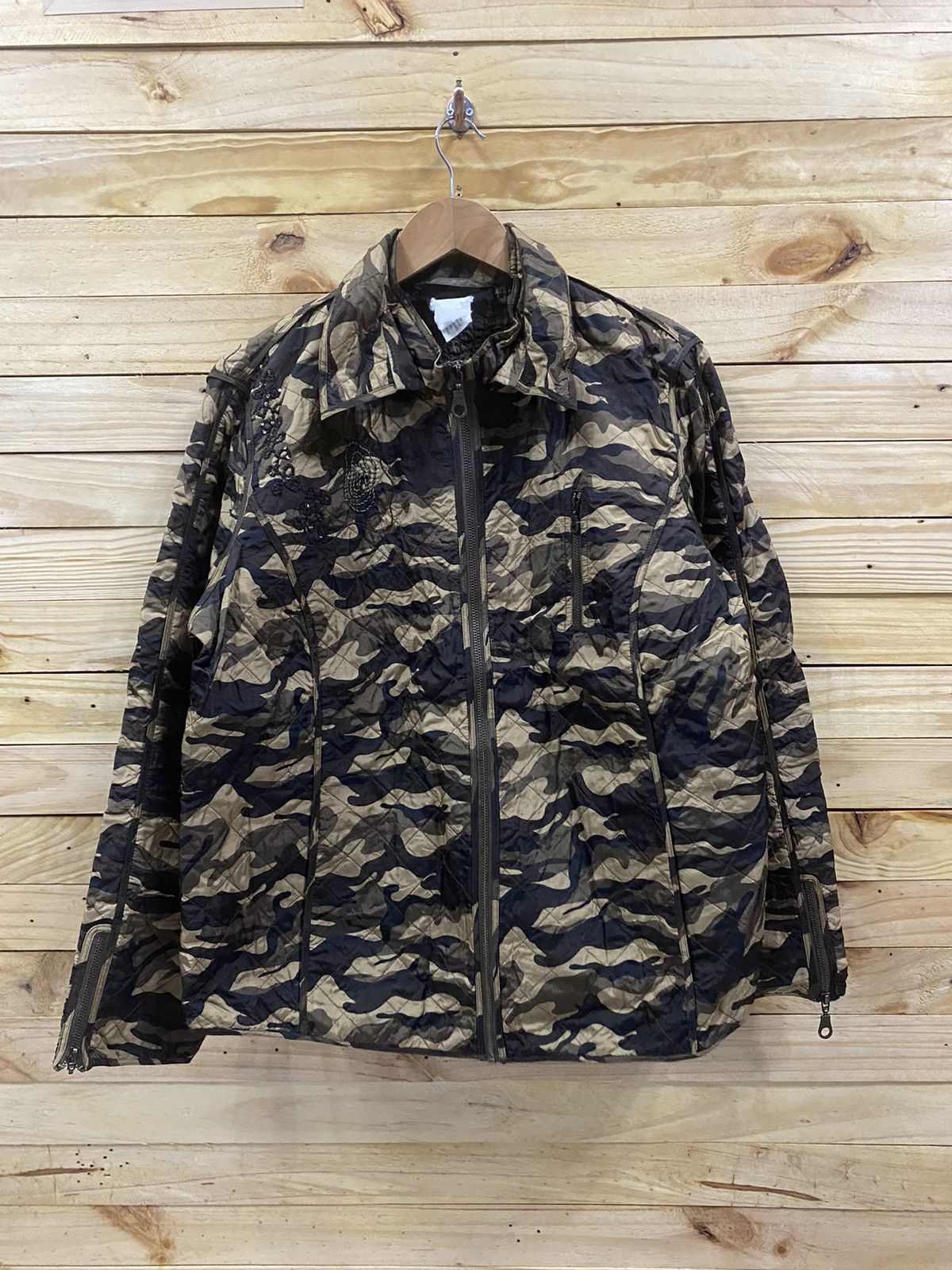Japanese Brand Marina sports by marina rinaldi Camouflage jacket Size L / US 10 / IT 46 - 1 Thumbnail