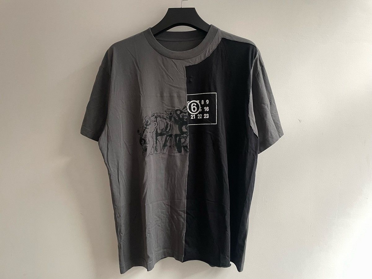 Maison Margiela Maison Margiela MM6 Split Number Logo Tee Size US M / EU 48-50 / 2 - 5 Thumbnail