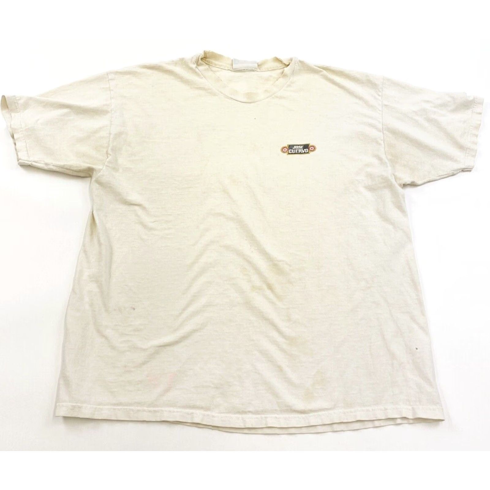 Vintage VINTAGE Jose Cuervo T Shirt Men XL White 90s Stains Jose Cuervo Mens XL White Size US XL / EU 56 / 4 - 2 Thumbnail