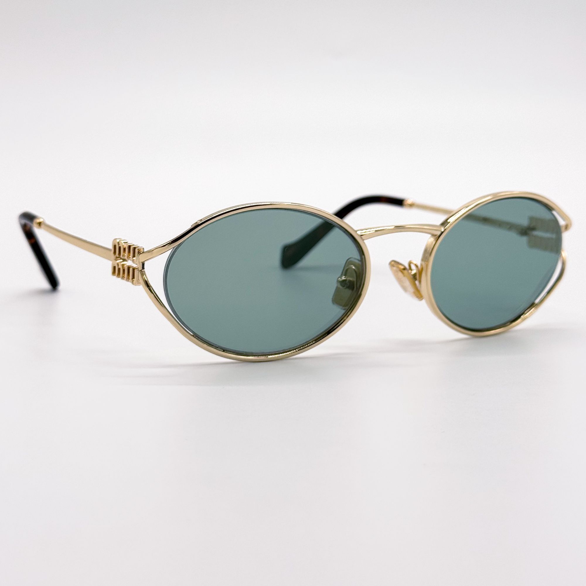 Miu Miu NEW MIU MIU SUNGLASSES MU52YS 5AK04M GREEN MU 52YS, SMU 52Y Size ONE SIZE - 4 Thumbnail