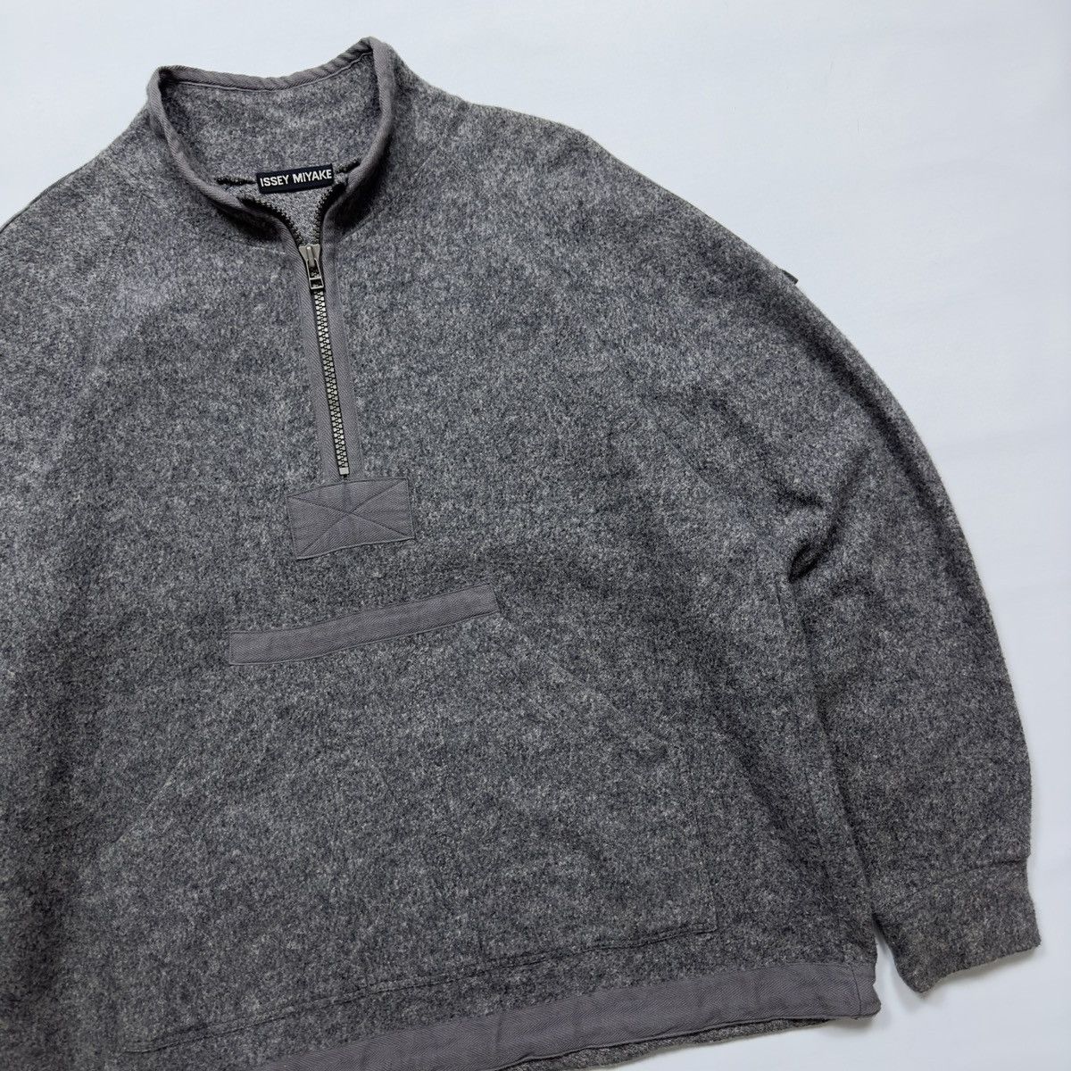 Issey Miyake Issey Miyake - Fleece Half Zip Anorak Jacket Size US M / EU 48-50 / 2 - 4 Thumbnail