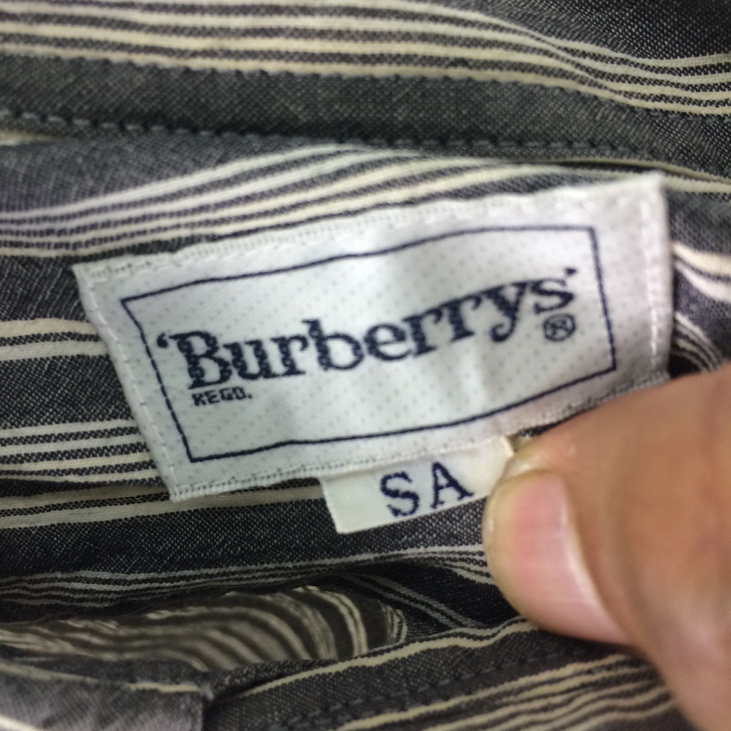 Burberry × Vintage I11 BURBERRYS VINTAGE STRIPED PREMIUM CASUAL SHIRT Size US L / EU 52-54 / 3 - 3 Thumbnail