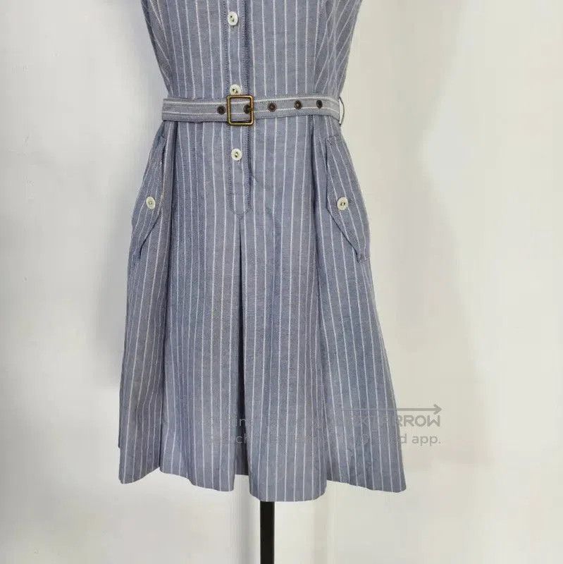 Burberry Burberry Blue Striped Cotton Dress for Women. Size M / US 6-8 / IT 42-44 - 4 Thumbnail