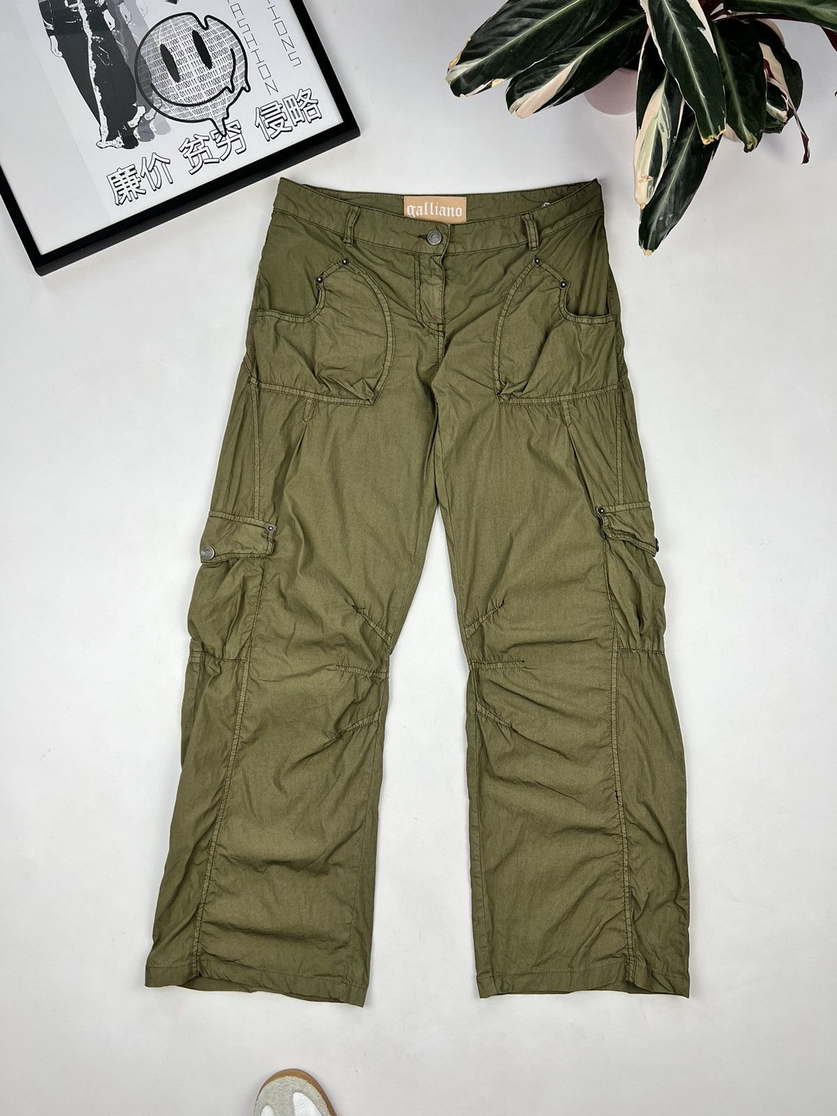 John Galliano Galliano Fighters Club Cargo Women’s Made in Italy Pants Size 27" / US 4 / IT 40 - 4 Thumbnail