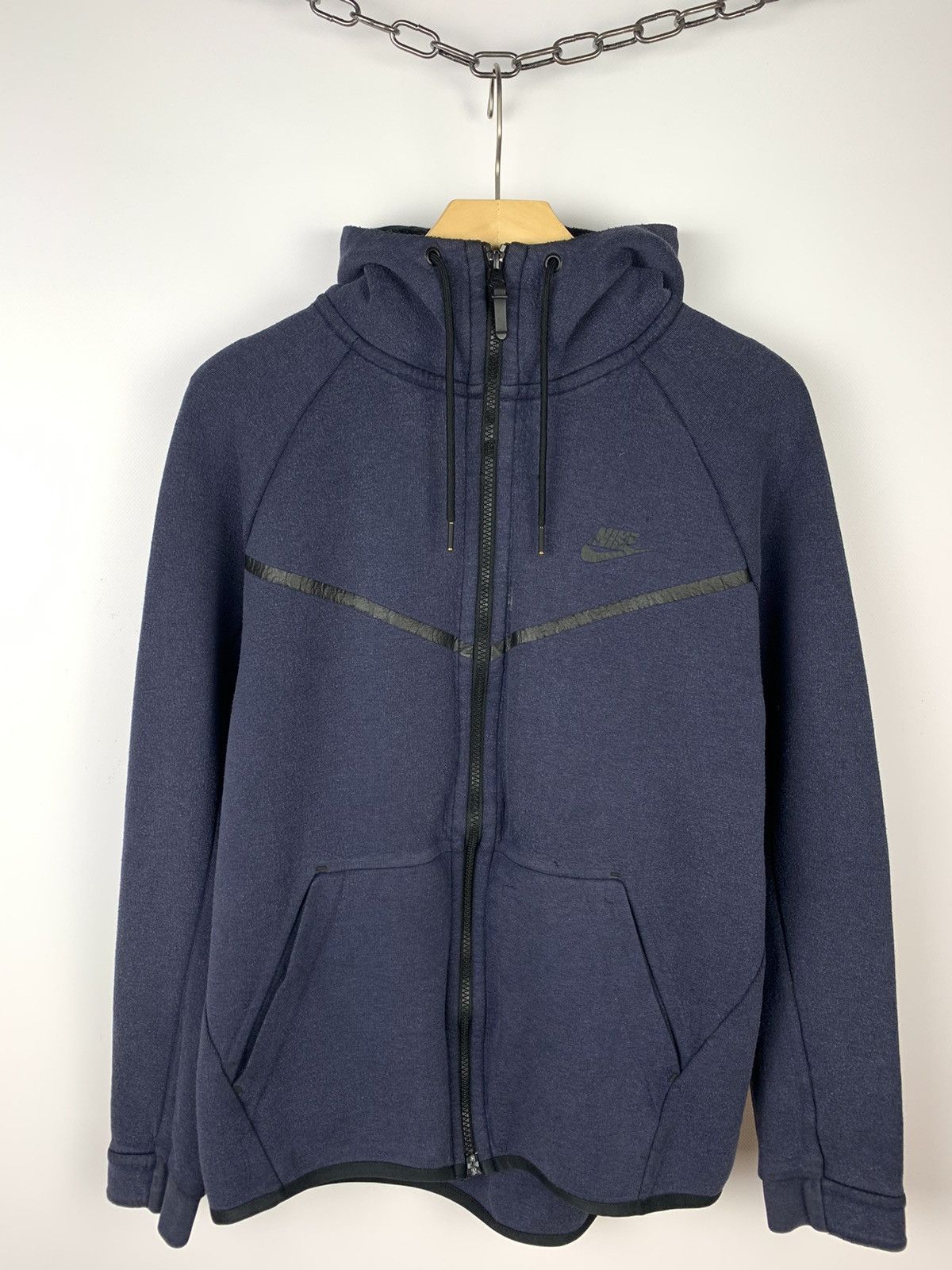 Nike Hype Y2K Nike Tech Fleece Full Zip Hoodie Navy Blue Faded Size US M / EU 48-50 / 2 - 1 Thumbnail