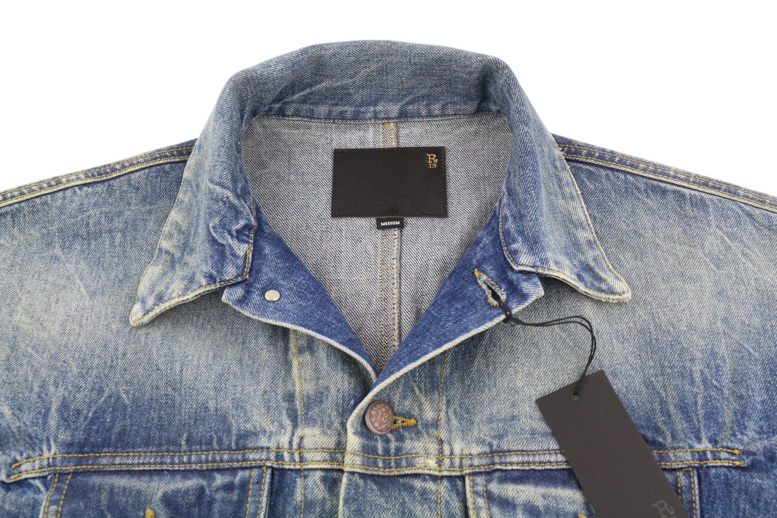 R13 RAGLAN TRUCKER M Kelly Loose Fit Button-Up Denim 86166 Size M / US 6-8 / IT 42-44 - 4 Thumbnail