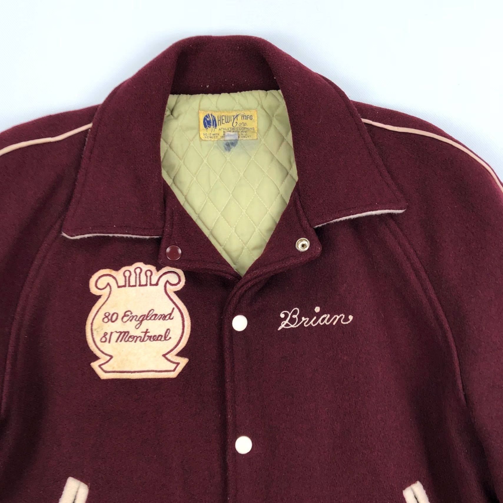 Vintage VINTAGE Hewitt Wool Jacket Men 46 Red Varsity School Marching Band Clifton High Mustangs Size US S / EU 44-46 / 1 - 2 Thumbnail