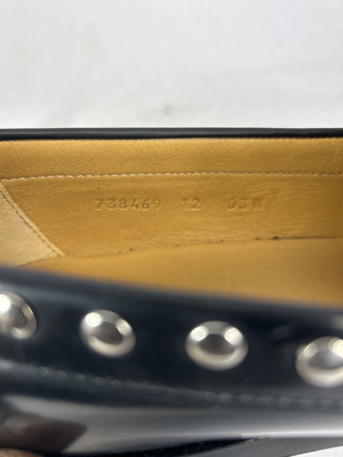 Gucci GUCCI Studded Interlocking G Leather Loafers Size US 13 / EU 46 - 10 Thumbnail