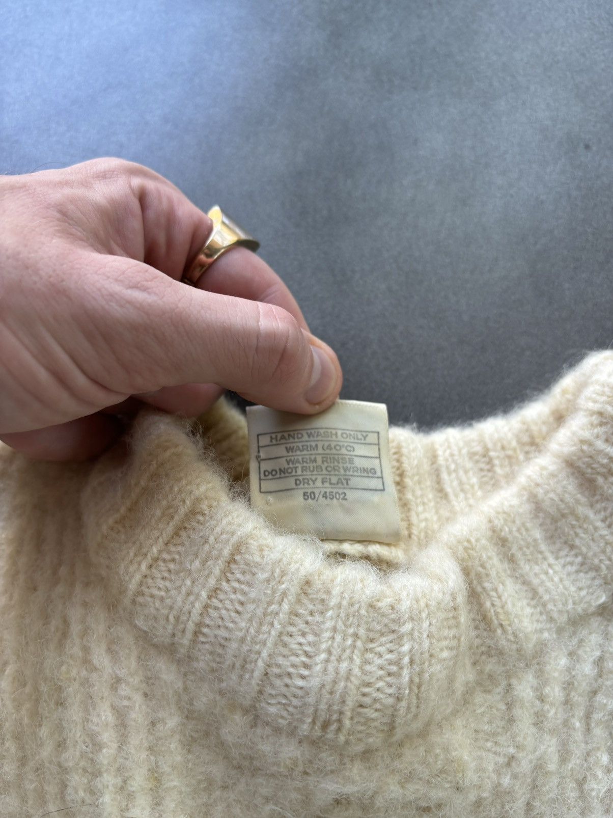 Marks & Spencer × Vintage 1960s Wool Sweater Vintage St. Michaels Fisherman CableKnit Size US XS / EU 42 / 0 - 3 Thumbnail