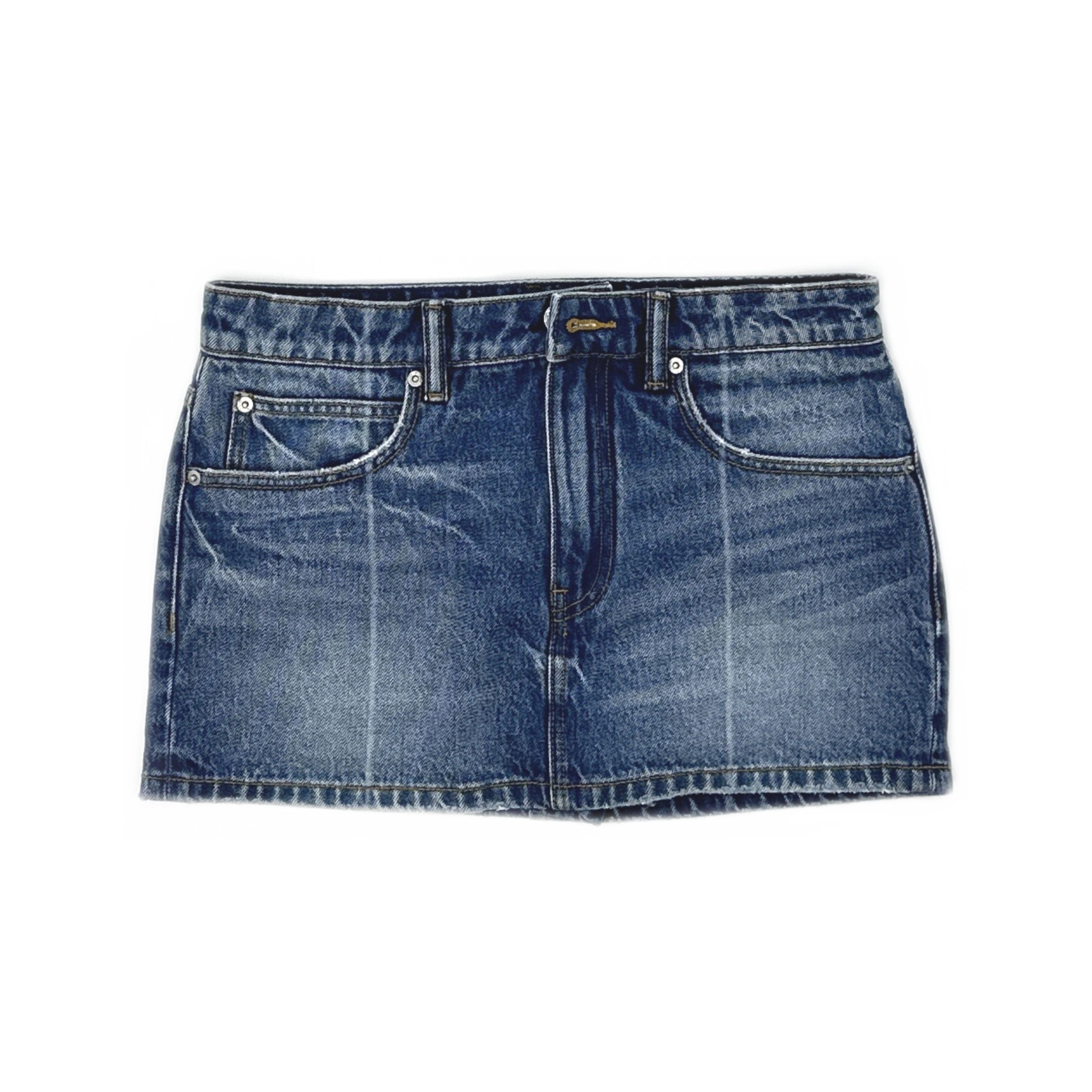 Alexander Wang Alexander Wang Blue Denim Mini Skirt Size 26 Size 26" / US 2 / IT 38 - 1 Thumbnail