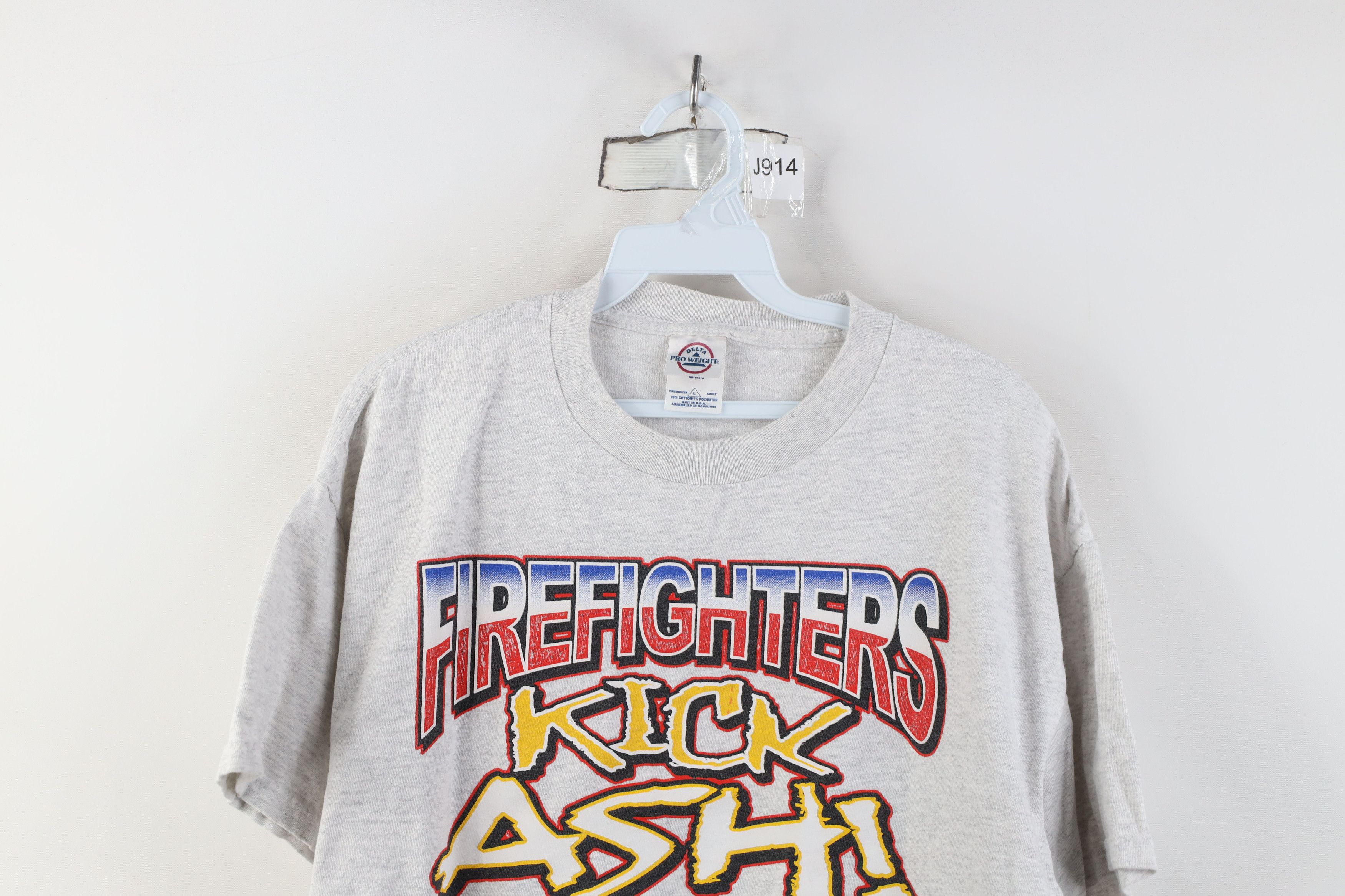 Vintage Vintage 90s Y2k Streetwear Kick Ash T-Shirt Heather Gray Size US L / EU 52-54 / 3 - 2 Thumbnail