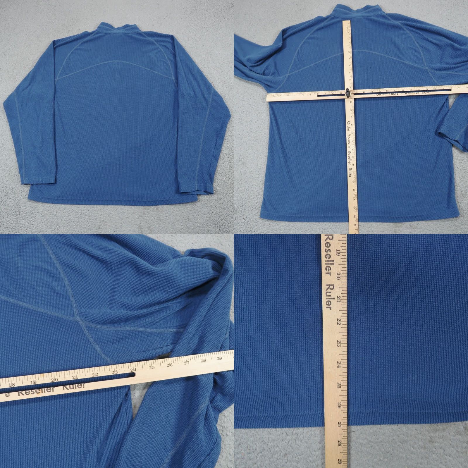 Nike ACG VINTAGE Nike ACG Shirt Mens XL Blue Thermal Waffle Knit 1/4 Zip Trail Quilted? Size US XL / EU 56 / 4 - 8 Thumbnail