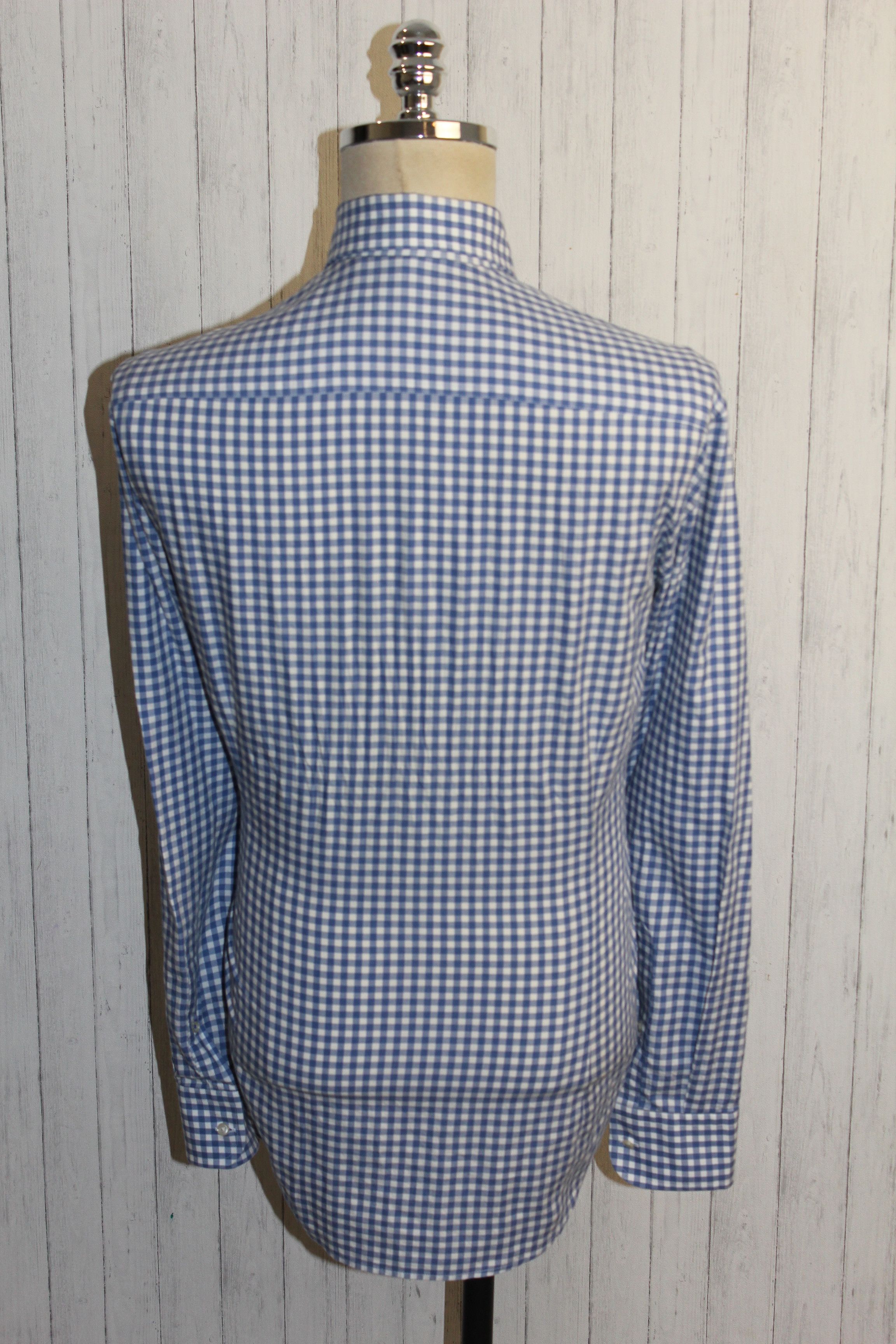 Hackett Hackett Myfair Long Sleeve Blue Check Shirt Size US L / EU 52-54 / 3 - 5 Thumbnail