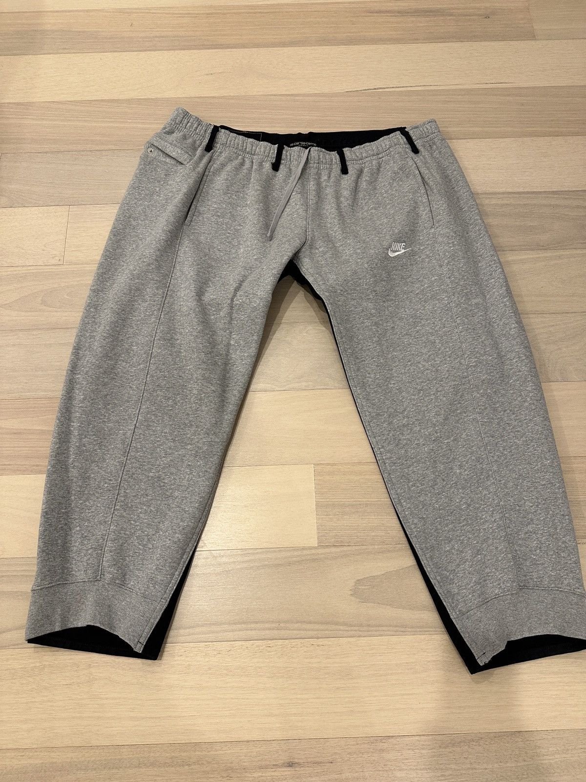 Bless BLESS Gray & Black Overjoggingjeans Sweatpants | Grailed