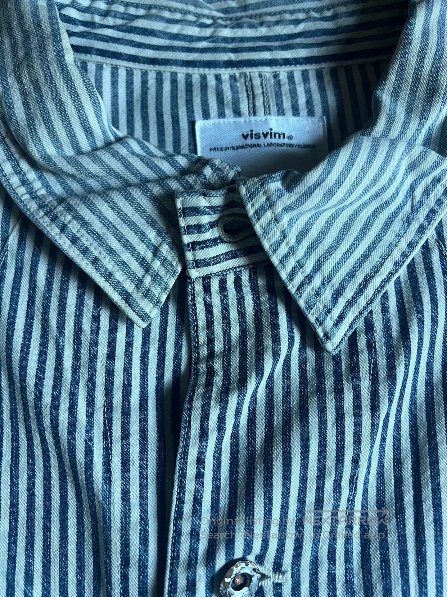 Visvim Visvim Coverall Hickory Dry Striped Shirt. Size US L / EU 52-54 / 3 - 4 Thumbnail