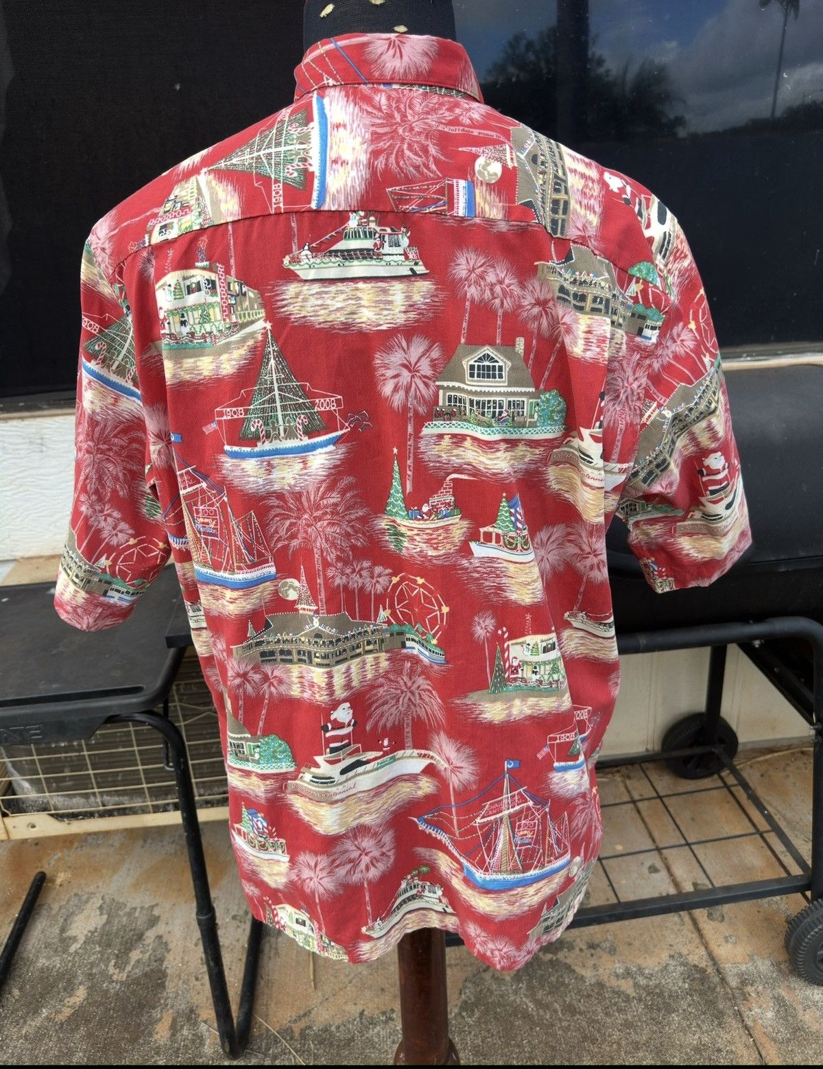 Reyn Spooner PreOwned Reyn Spooner Hawaiian Christmas Shirt Red Men's L Size US L / EU 52-54 / 3 - 2 Thumbnail