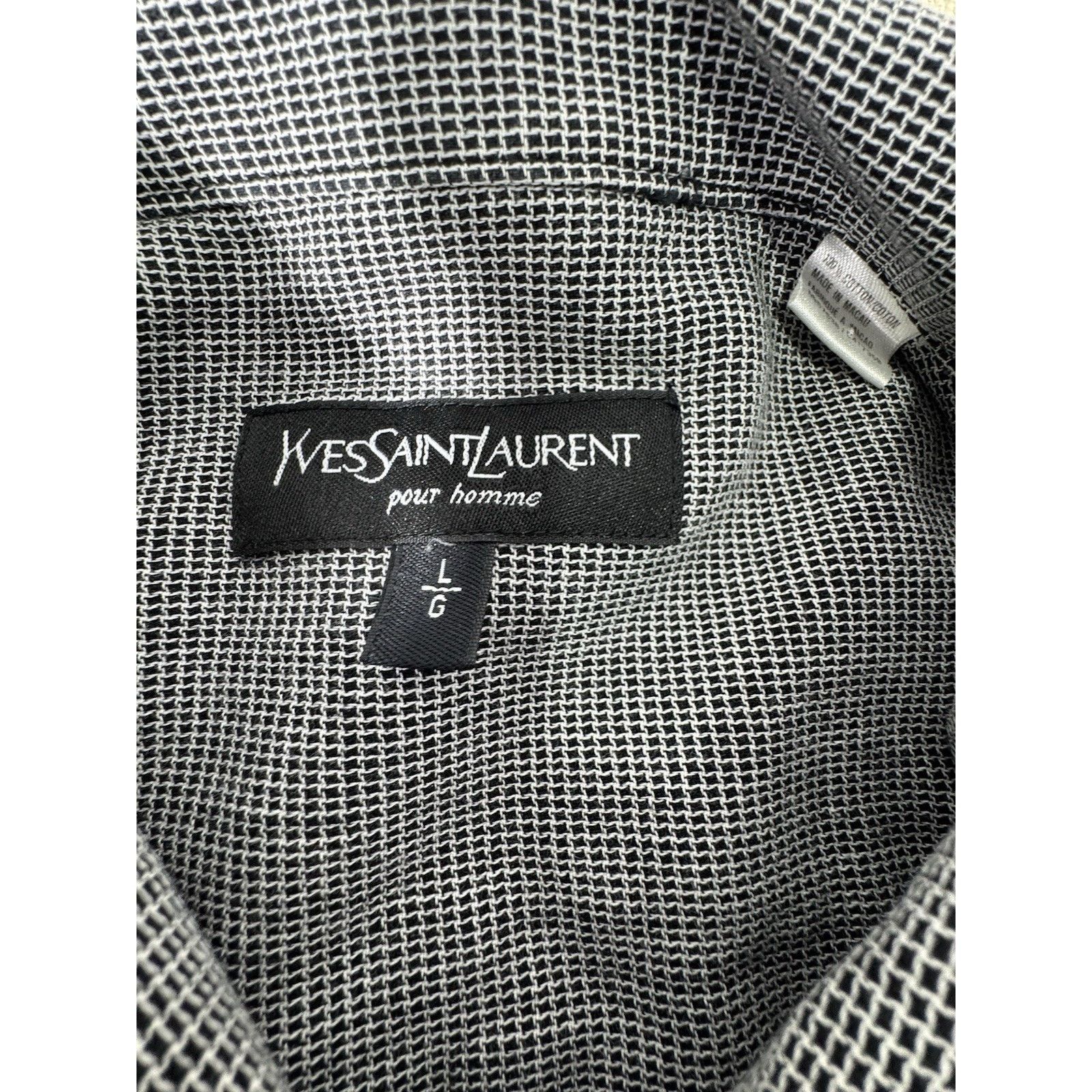 Yves Saint Laurent Yves Saint Laurent Dress Shirt Mens Large Black Button Down Size US L / EU 52-54 / 3 - 6 Thumbnail