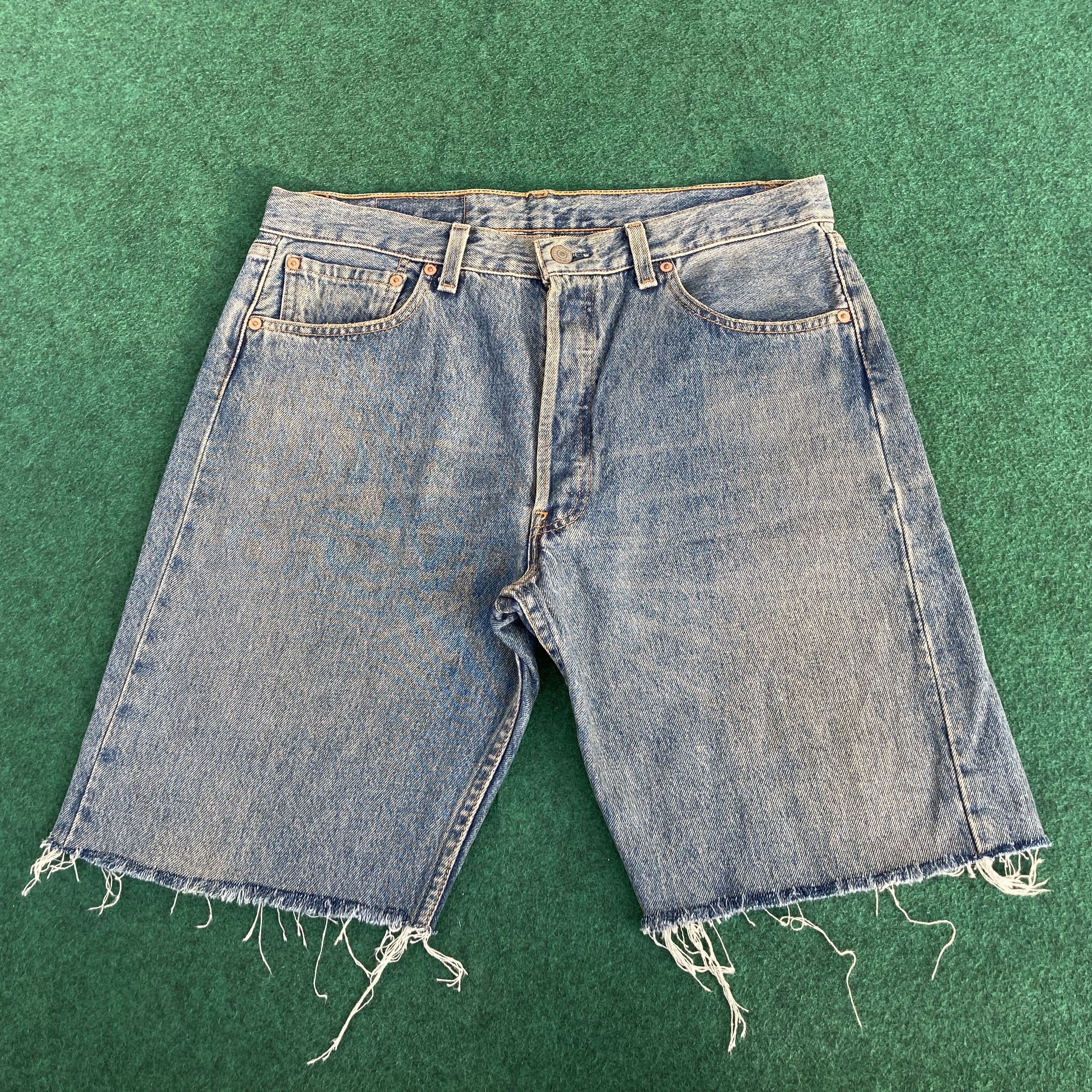 Levi's Vtg Levis 501 Short Jorts Distressed Ripped Grunge Jeans Size US 33 - 4 Thumbnail