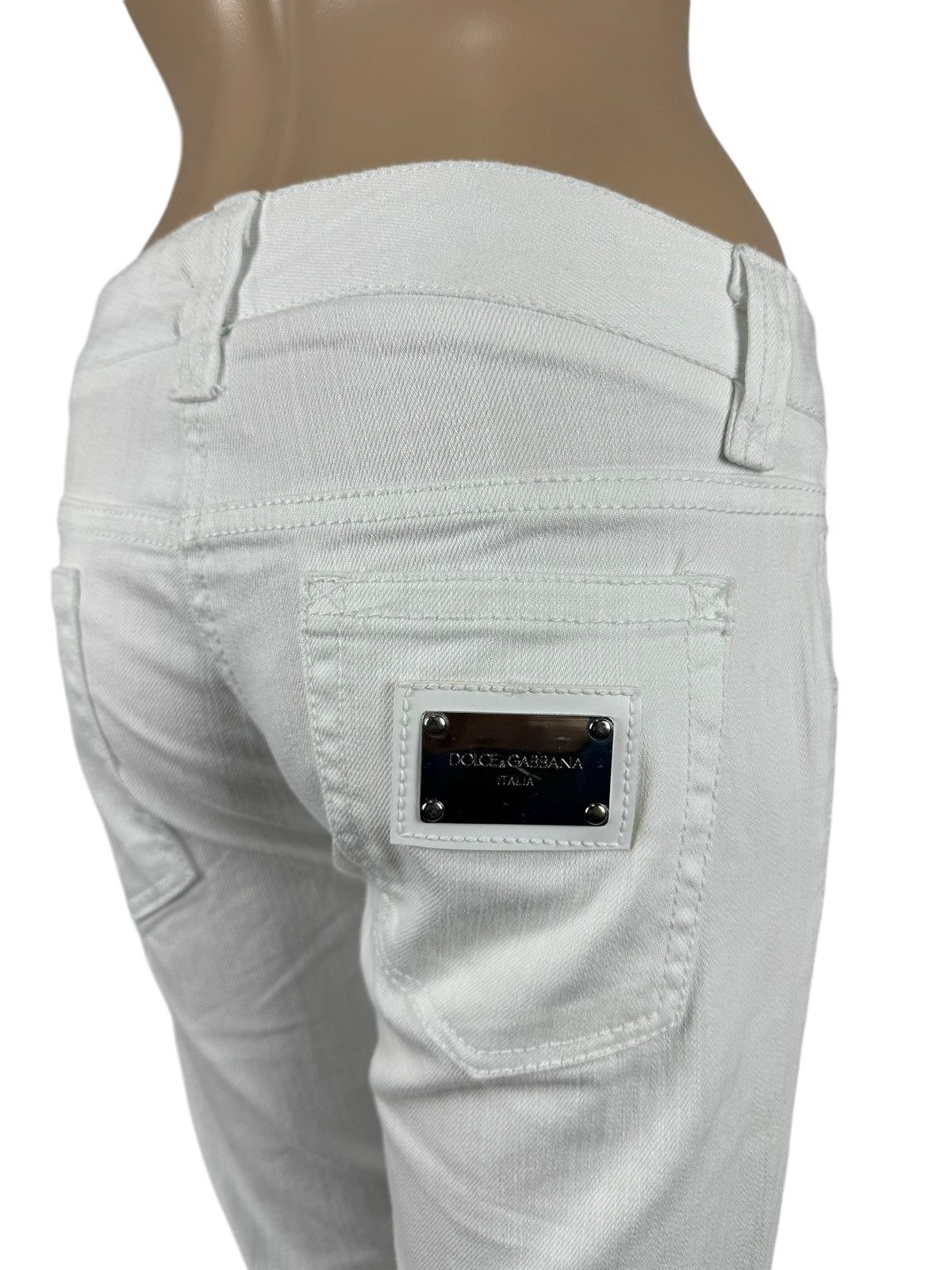 Dolce & Gabbana Dolce & Gabbana Jeans Crop Metal Logo Button Accent size 40 Size 27" / US 4 / IT 40 - 3 Thumbnail