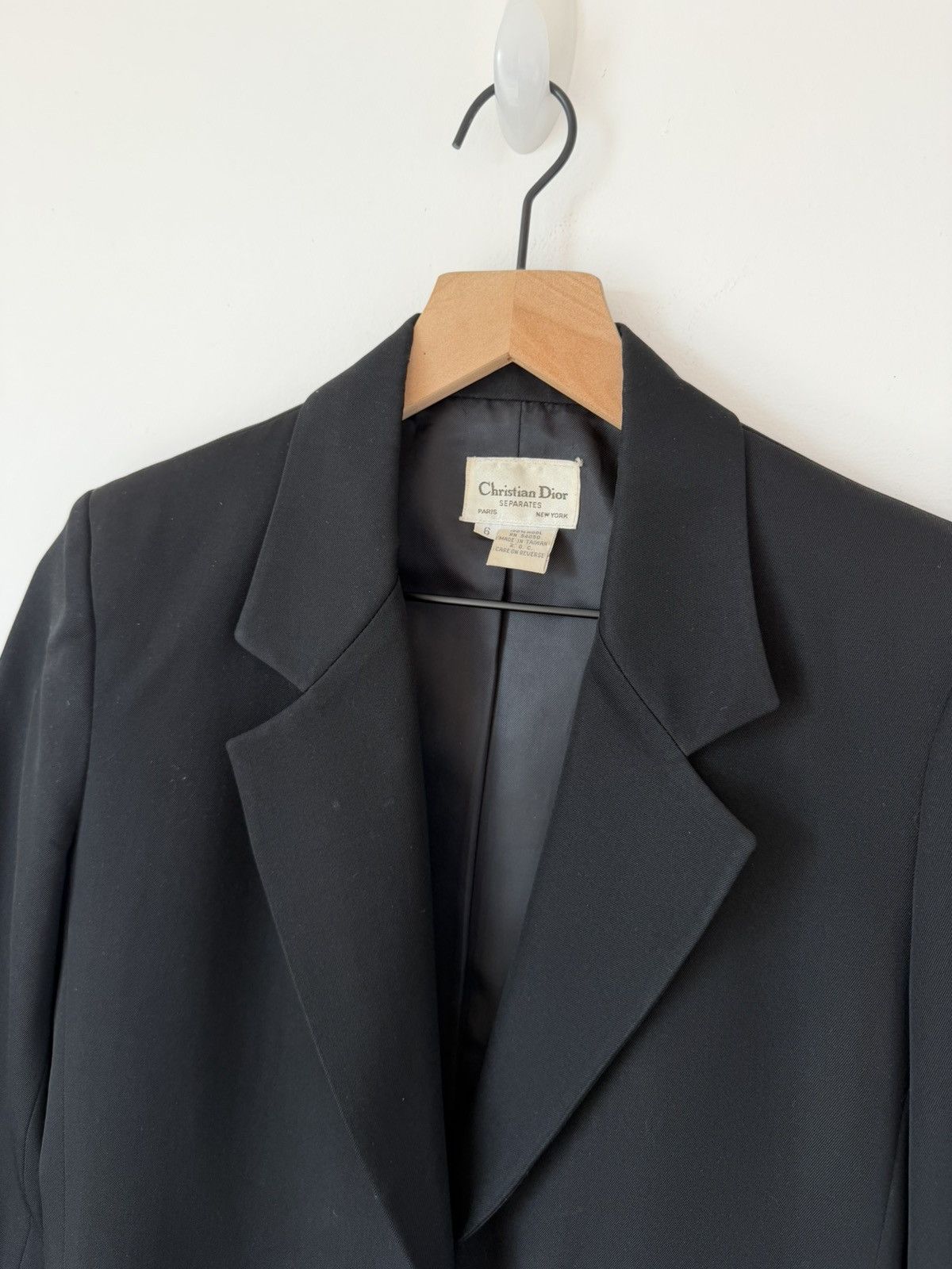 Dior Vintage Christian Dior Separates Black Wool Blazer Women’s 6 Size M / US 6-8 / IT 42-44 - 3 Thumbnail