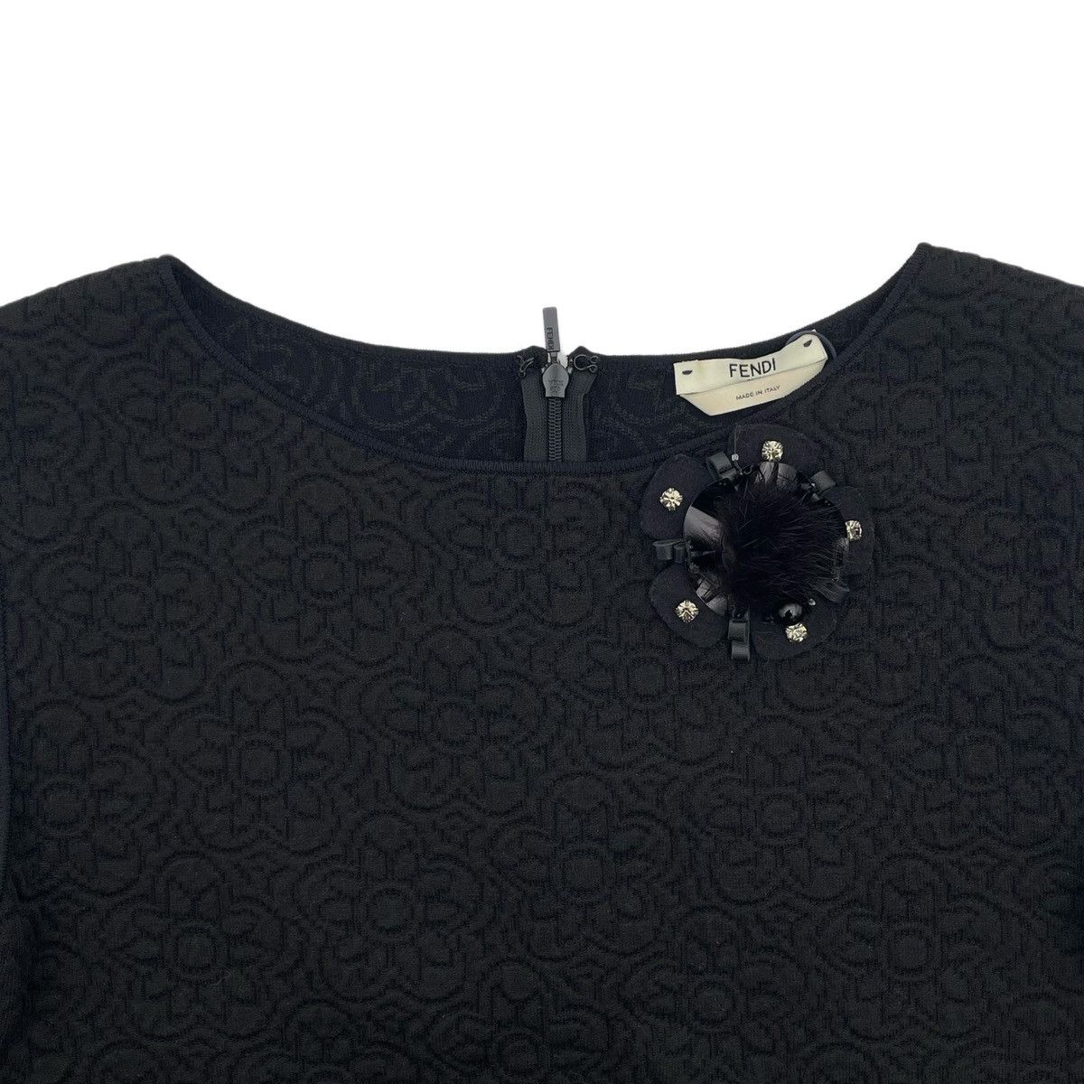 Fendi Fendi V-neck pullover midi long-sleeve dress K26WX Size S / US 4 / IT 40 - 5 Thumbnail