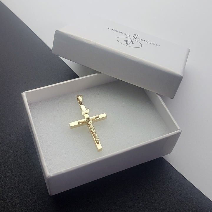 Other Jesus INRI Latin Cross Real 14k Yellow Gold Pendant Size ONE SIZE - 1 Thumbnail
