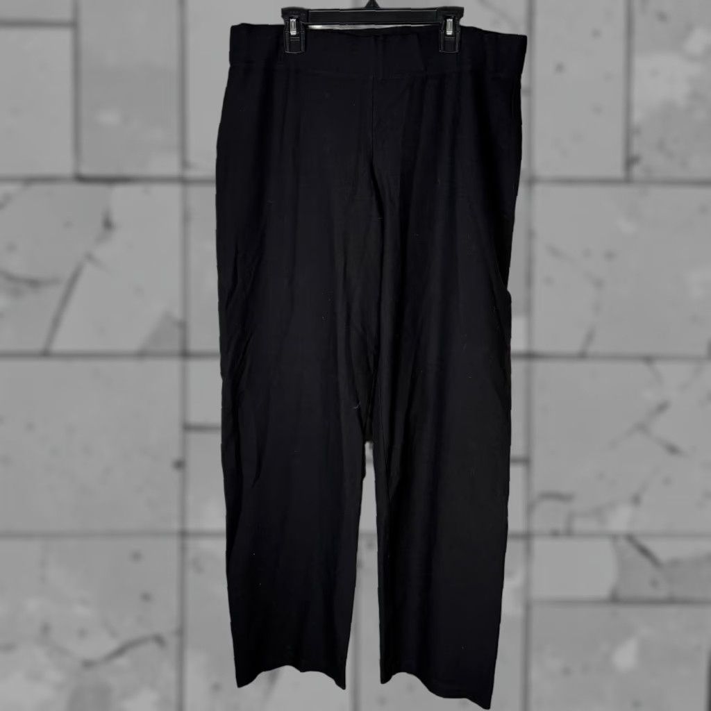 Eileen Fisher VINTAGE? Eileen Fisher Black Polyester Casual Stretchy Pants Womens M USA Size 32" / US 10 / IT 46 - 1 Thumbnail