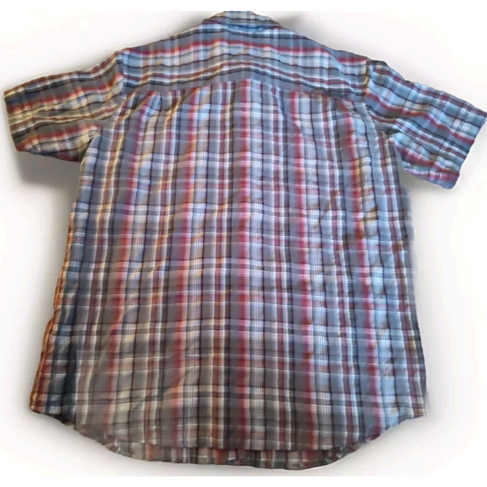 Marmot Marmot Button Up Rayon Poly Short Sleeve Plaid Outdoor Hiking Camp Shirt Mens L Multicolor Size US L / EU 52-54 / 3 - 2 Thumbnail