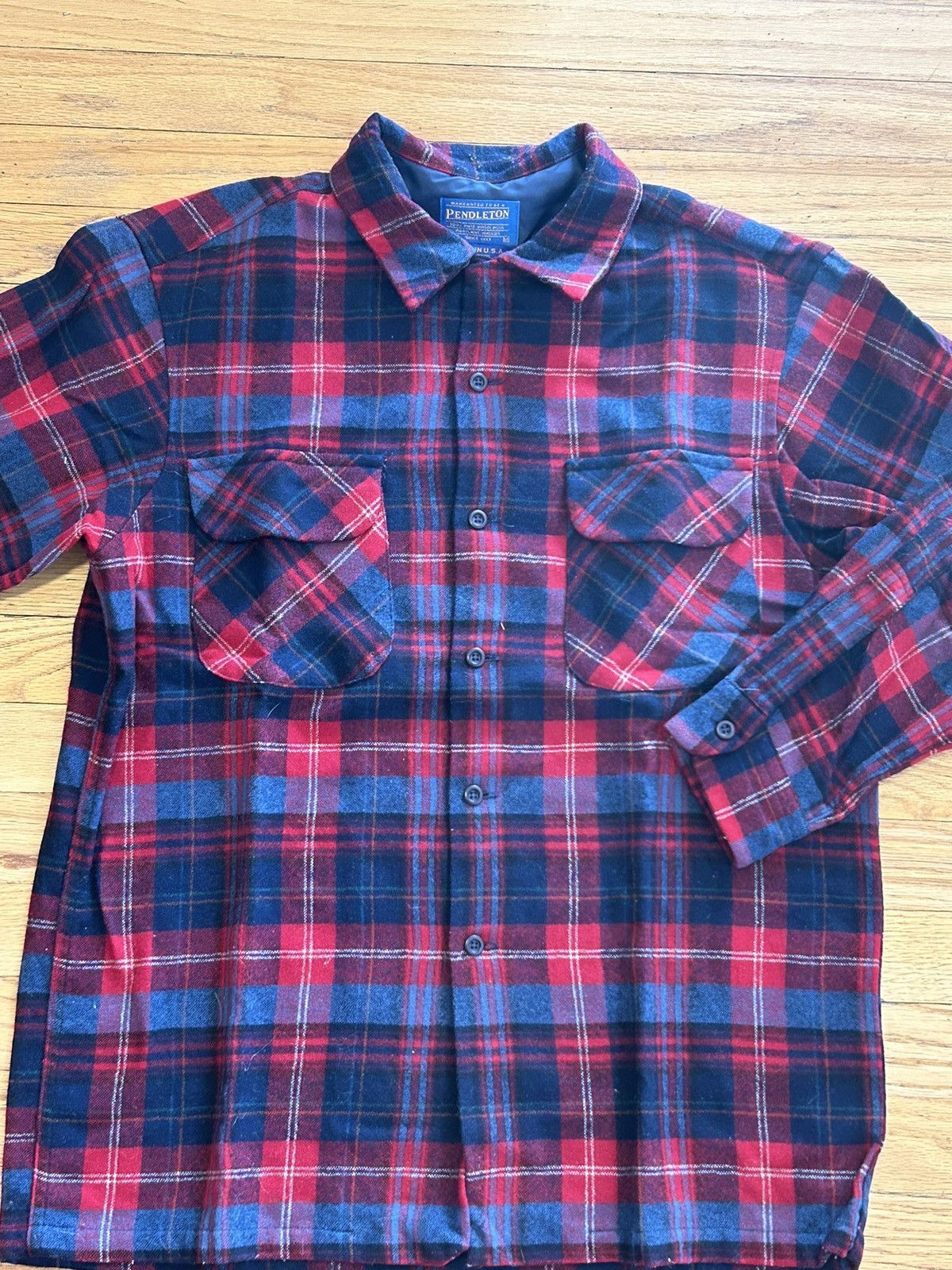 Pendleton Pendleton Vintage Flannel Made in USA Red Blue Medium Size US M / EU 48-50 / 2 - 3 Thumbnail