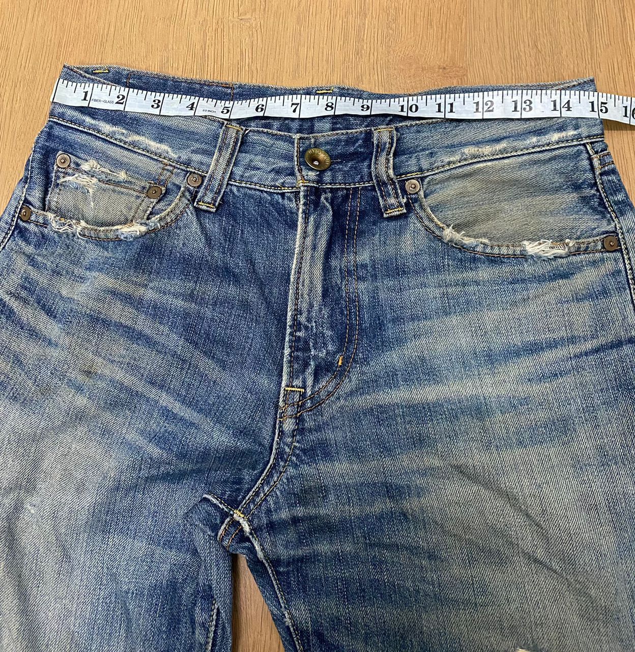 Japanese Brand W30 vintage Uniqlo jeans SS02 Distressed Denim Jeans Size US 30 / EU 46 - 13 Thumbnail