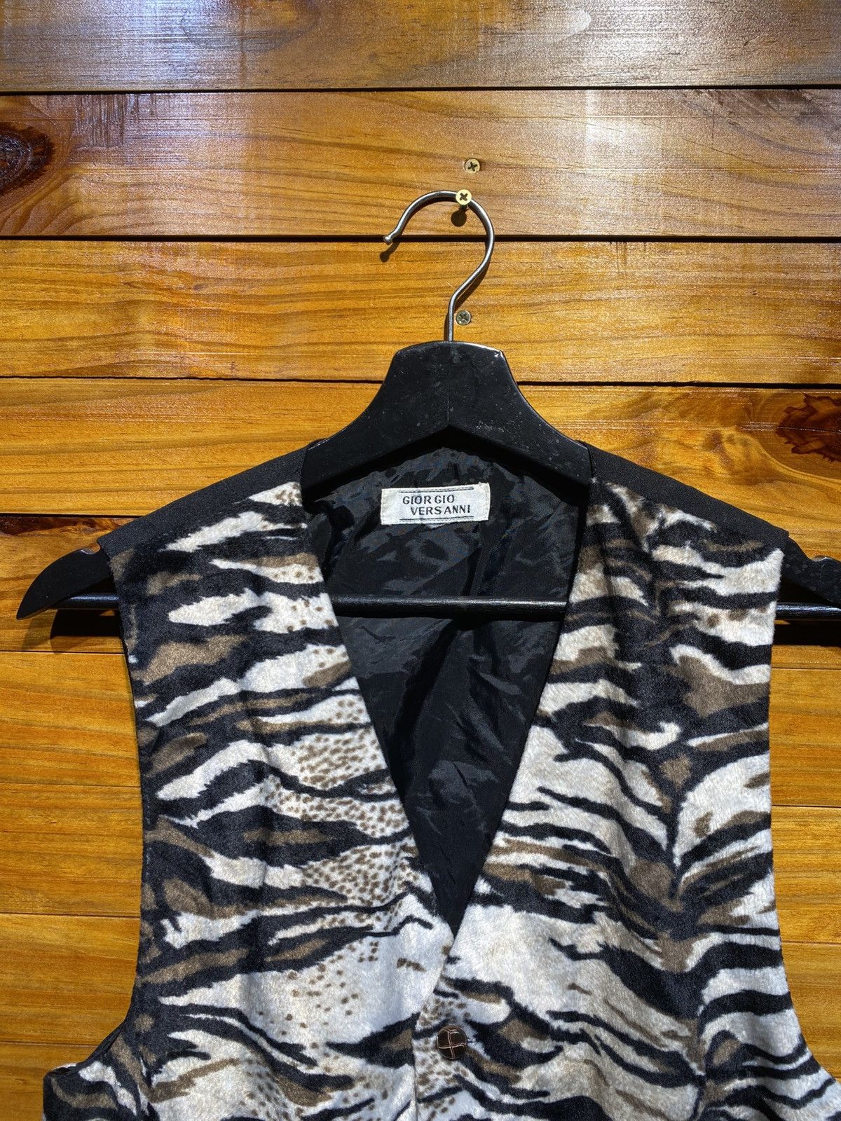 Vintage Vintage Giorgio Versanni Tiger Zebra Bold Men Waist Vest Size US M / EU 48-50 / 2 - 10 Thumbnail